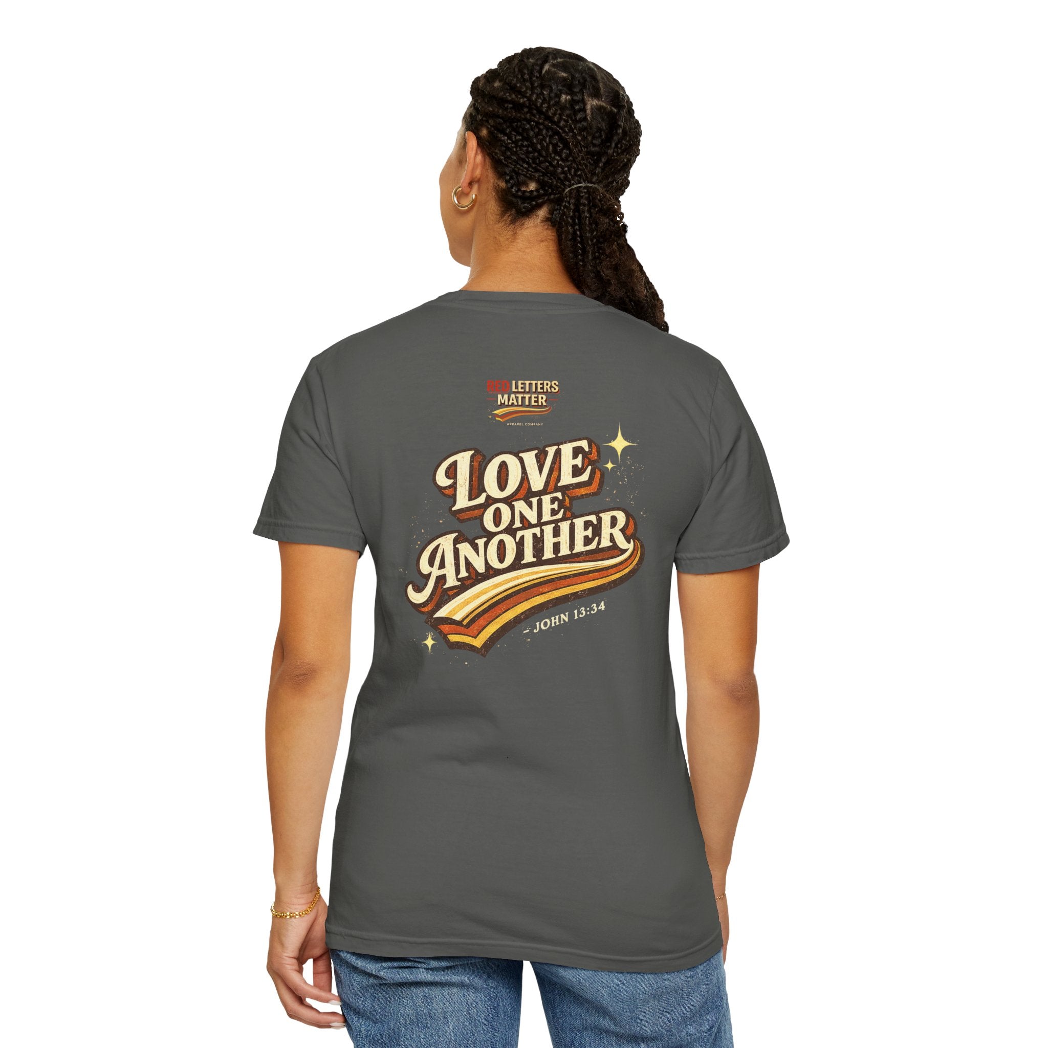 Unisex - Jesus Loves You "Love One Another" Comfort Colors T-Shirt