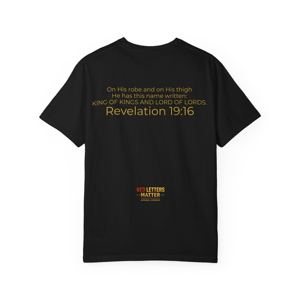 Unisex - King Jesus Graphic T-Shirt — "King of Kings" Revelation 19:16 Comfort Colors Tee