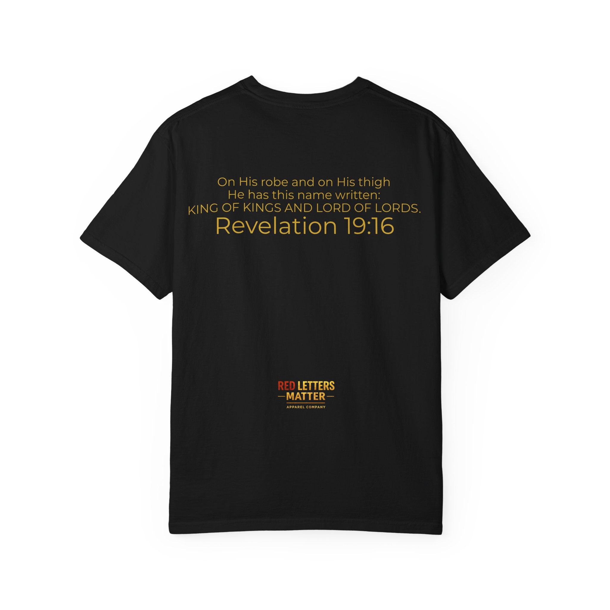Unisex - King Jesus Graphic T-Shirt — "King of Kings" Revelation 19:16 Comfort Colors Tee