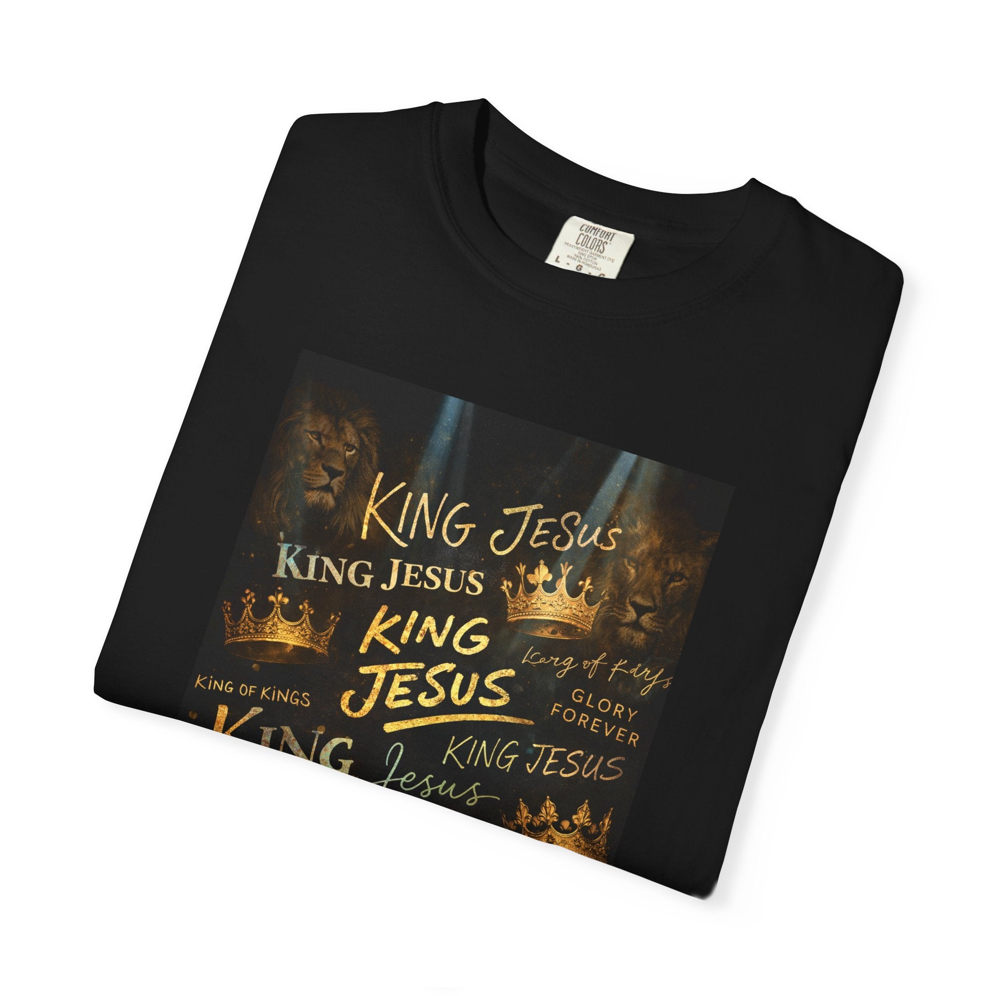 Unisex - King Jesus Graphic T-Shirt — "King of Kings" Revelation 19:16 Comfort Colors Tee