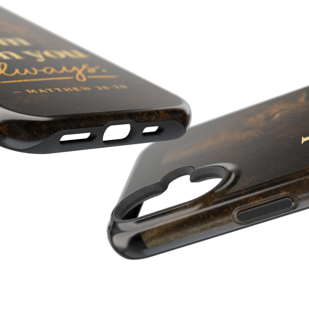 Christian Phone Case — "I Am With You Always" Matthew 28:20 Lion Magnetic Impact Case
