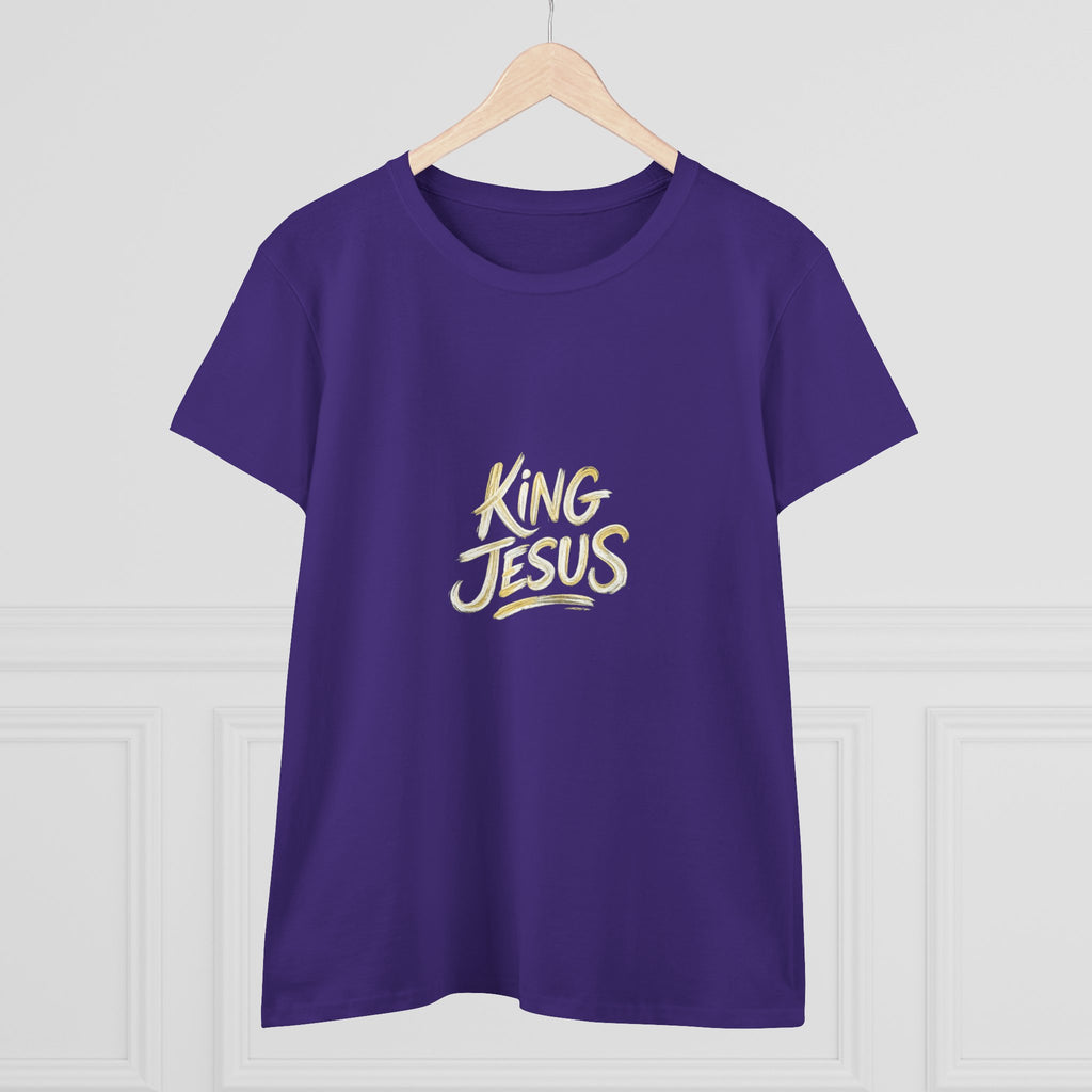 Women's King Jesus T-Shirt — "All Hail King Jesus" Christian Faith Tee