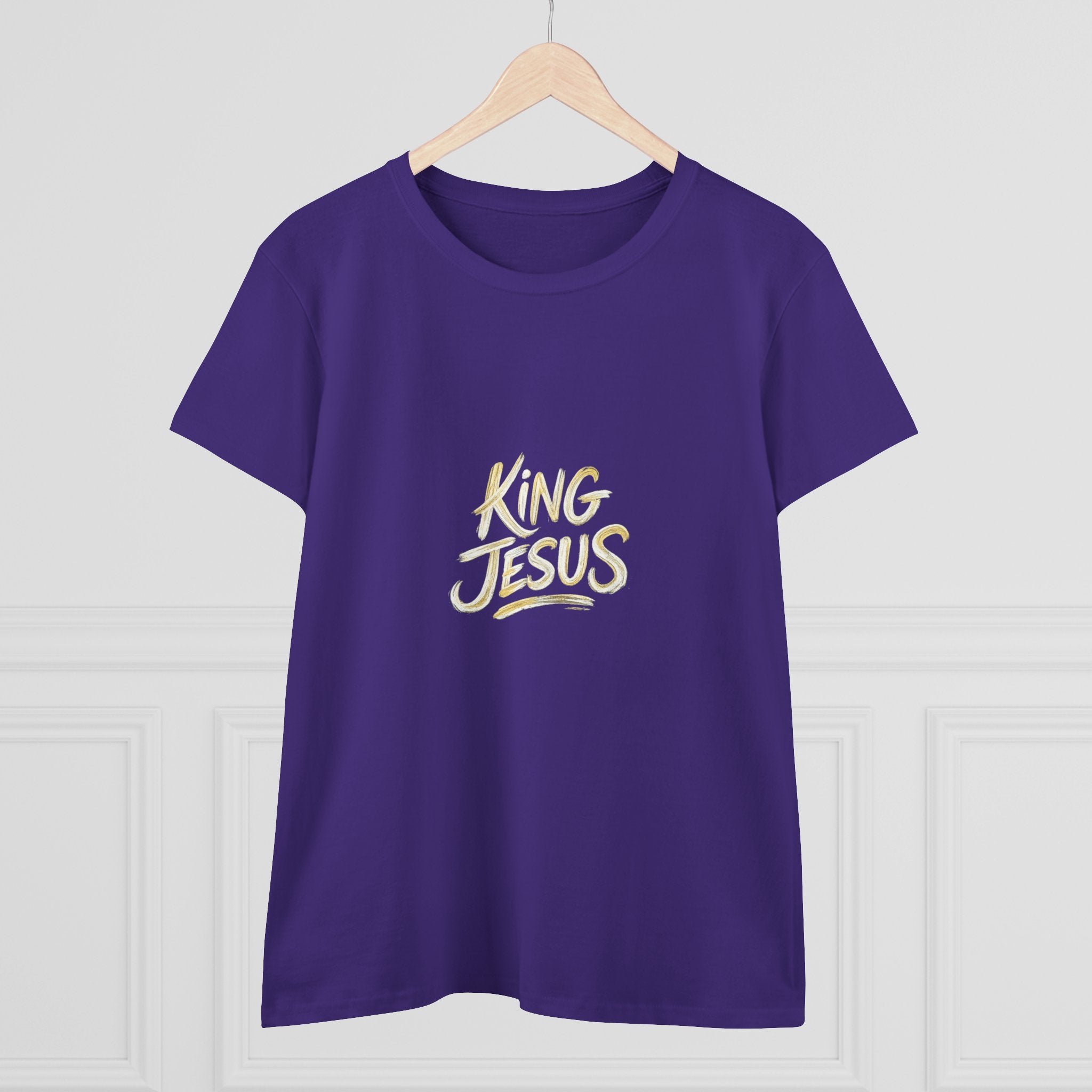 Women's King Jesus T-Shirt — "All Hail King Jesus" Christian Faith Tee