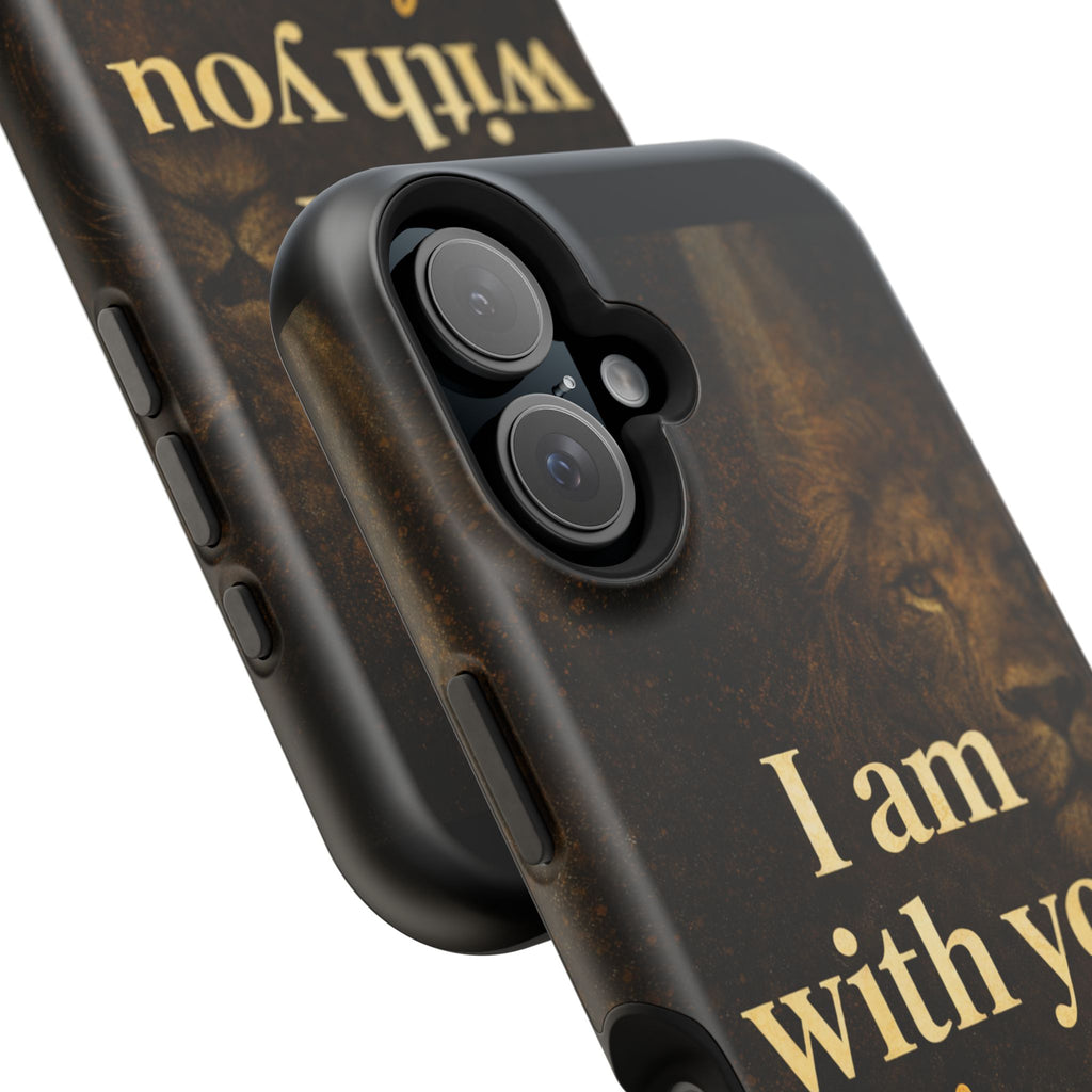 Christian Phone Case — "I Am With You Always" Matthew 28:20 Lion Magnetic Impact Case