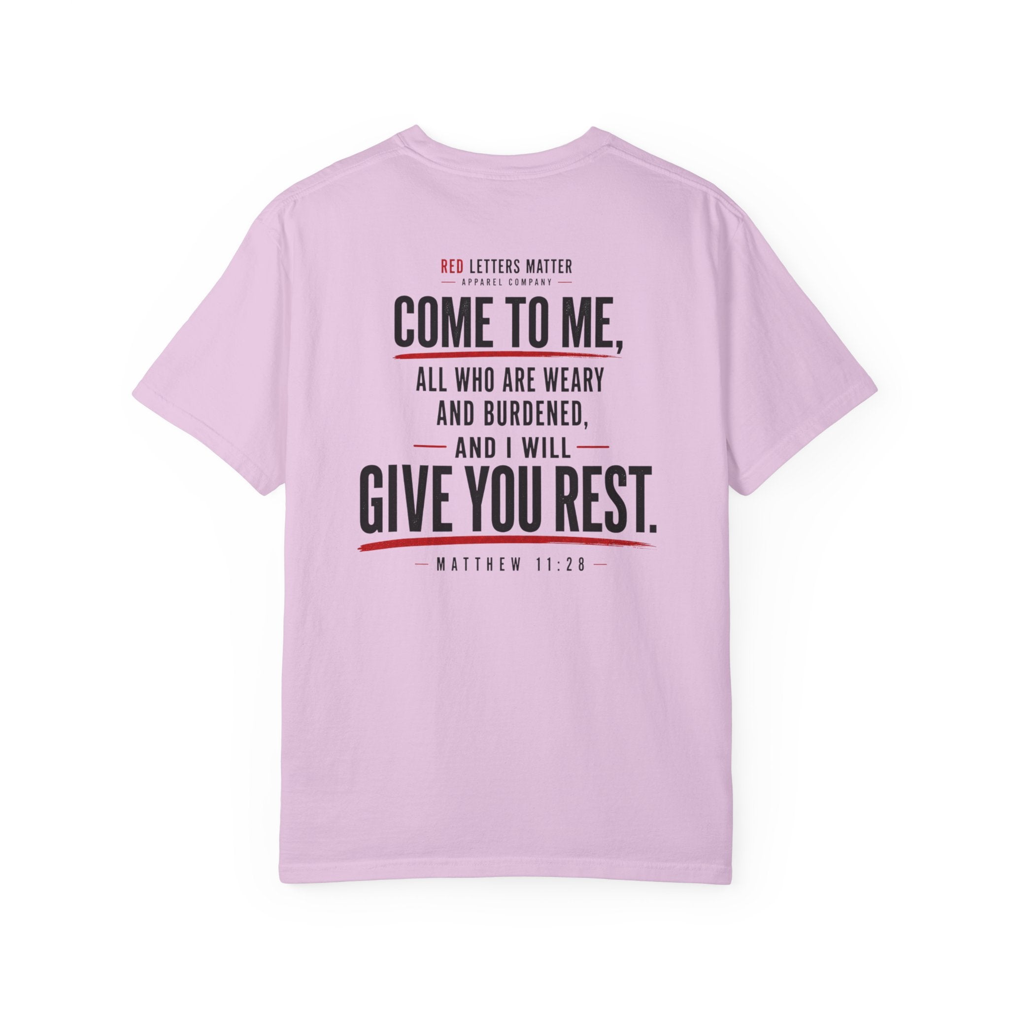Matthew 11:28 'Come to Me' - Comfort Colors T-Shirt