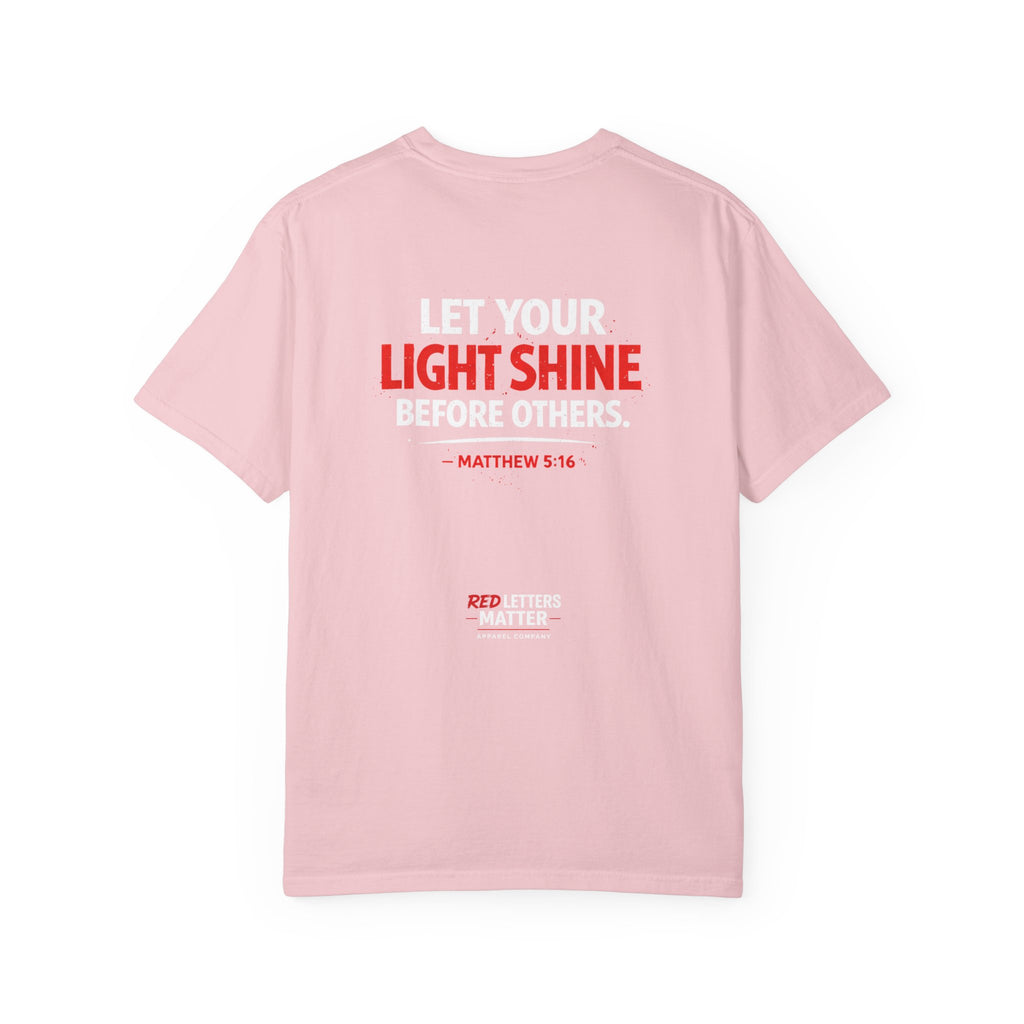 Red Letters Matter - Matthew 5:16 - Inspirational T-Shirt — Unisex Comfort Colors Tee