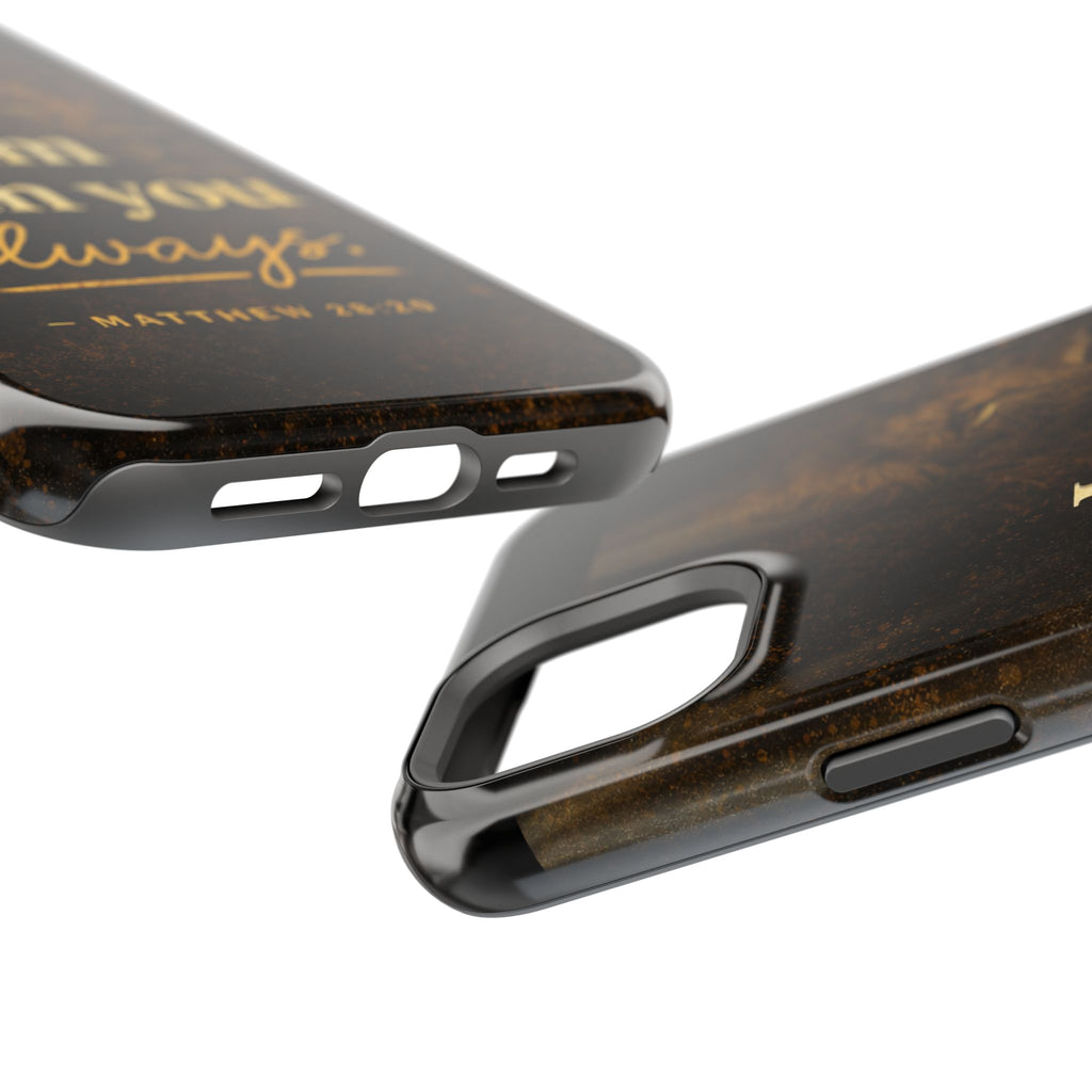 Christian Phone Case — "I Am With You Always" Matthew 28:20 Lion Magnetic Impact Case