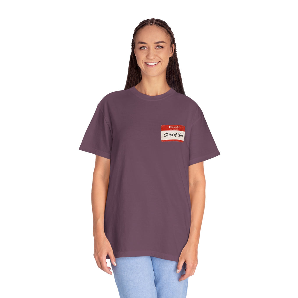 Red Letters Matter — "Child of God" - 1 John 3:1 - Comfort Colors Tee
