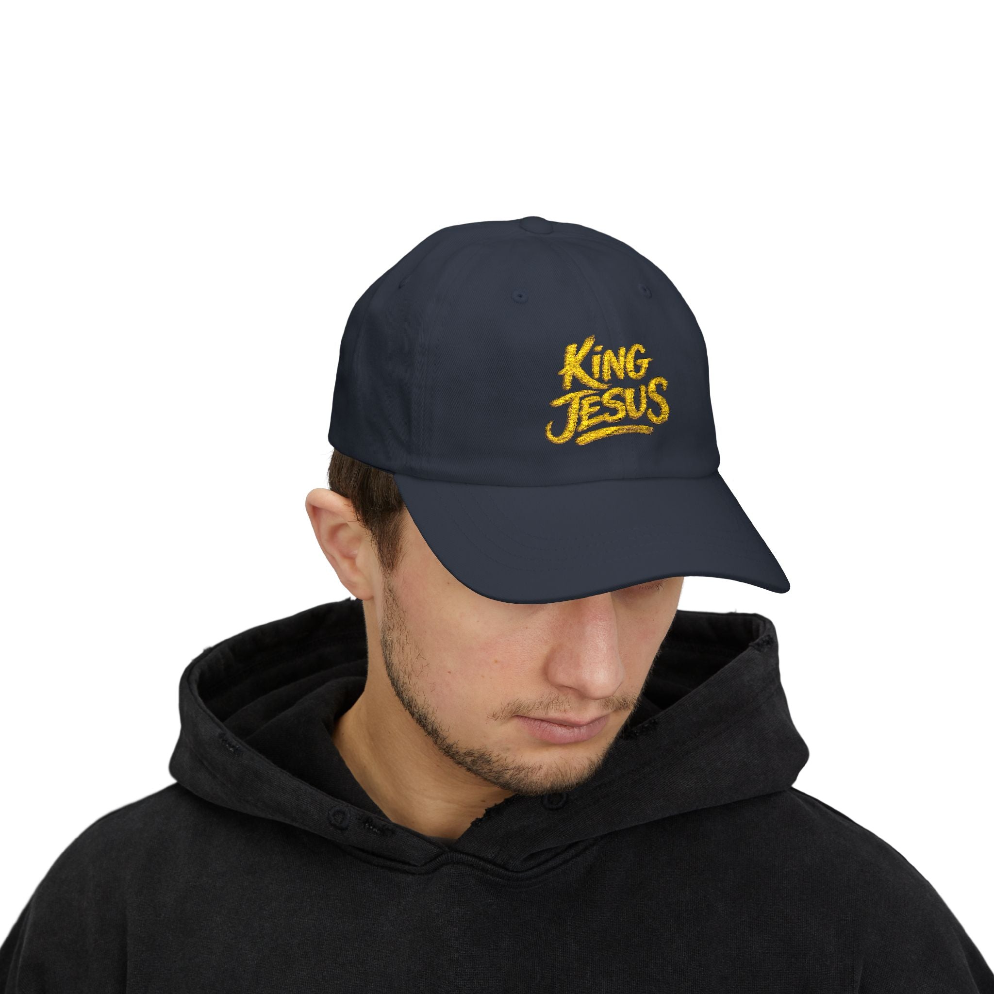 Camo Dad Cap — "King Jesus" Embroidered Christian Baseball Hat
