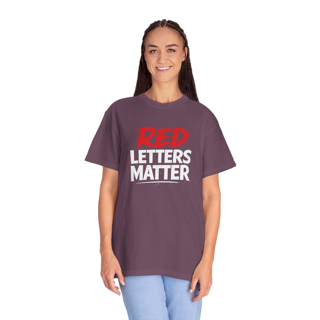 Red Letters Matter - Matthew 5:16 - Inspirational T-Shirt — Unisex Comfort Colors Tee
