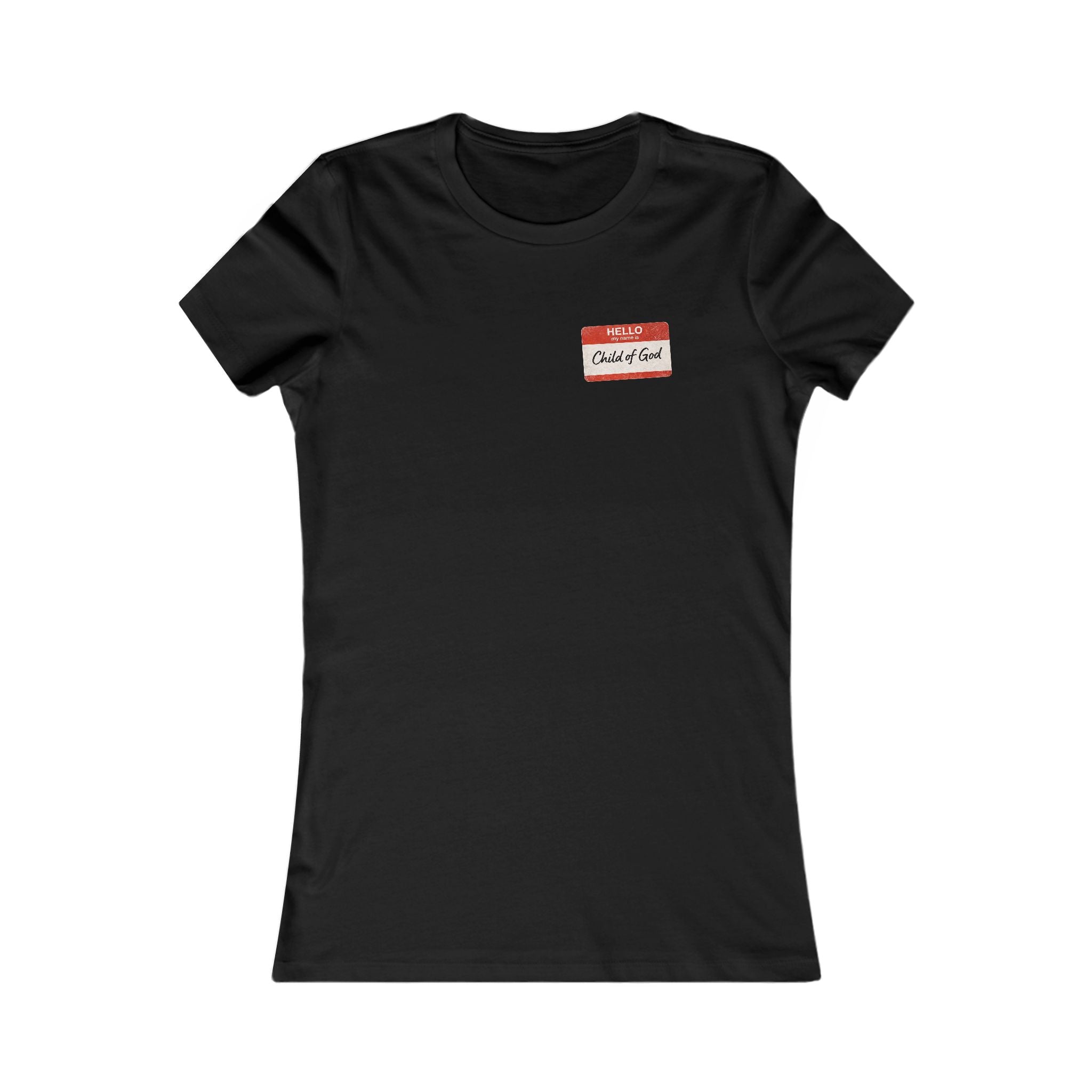 Women's Red Letters Matter "Child of God" 1 John 3:1 Women's Tee Bella Canvas