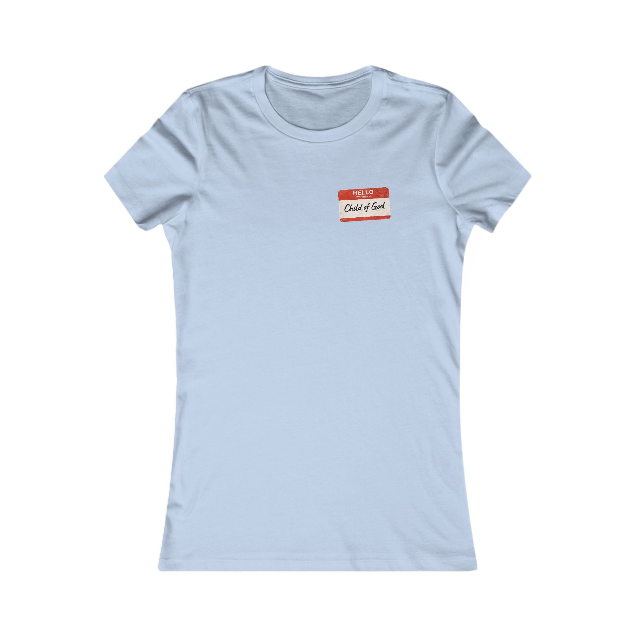 Women's Red Letters Matter "Child of God" 1 John 3:1 Women's Tee Bella Canvas