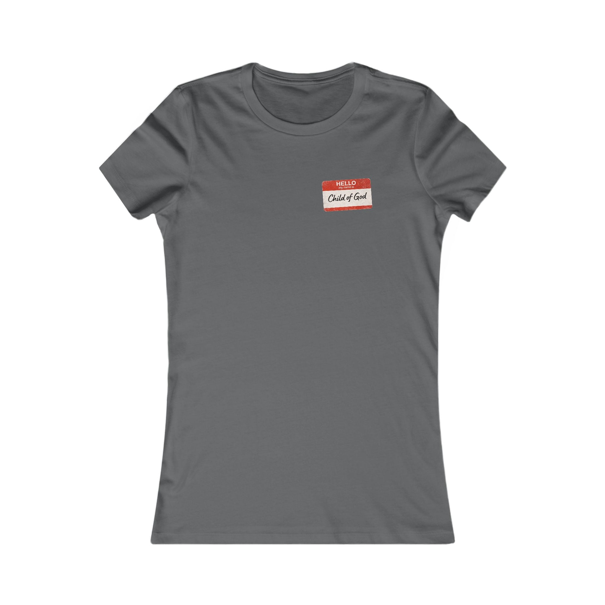 Women's Red Letters Matter "Child of God" 1 John 3:1 Women's Tee Bella Canvas