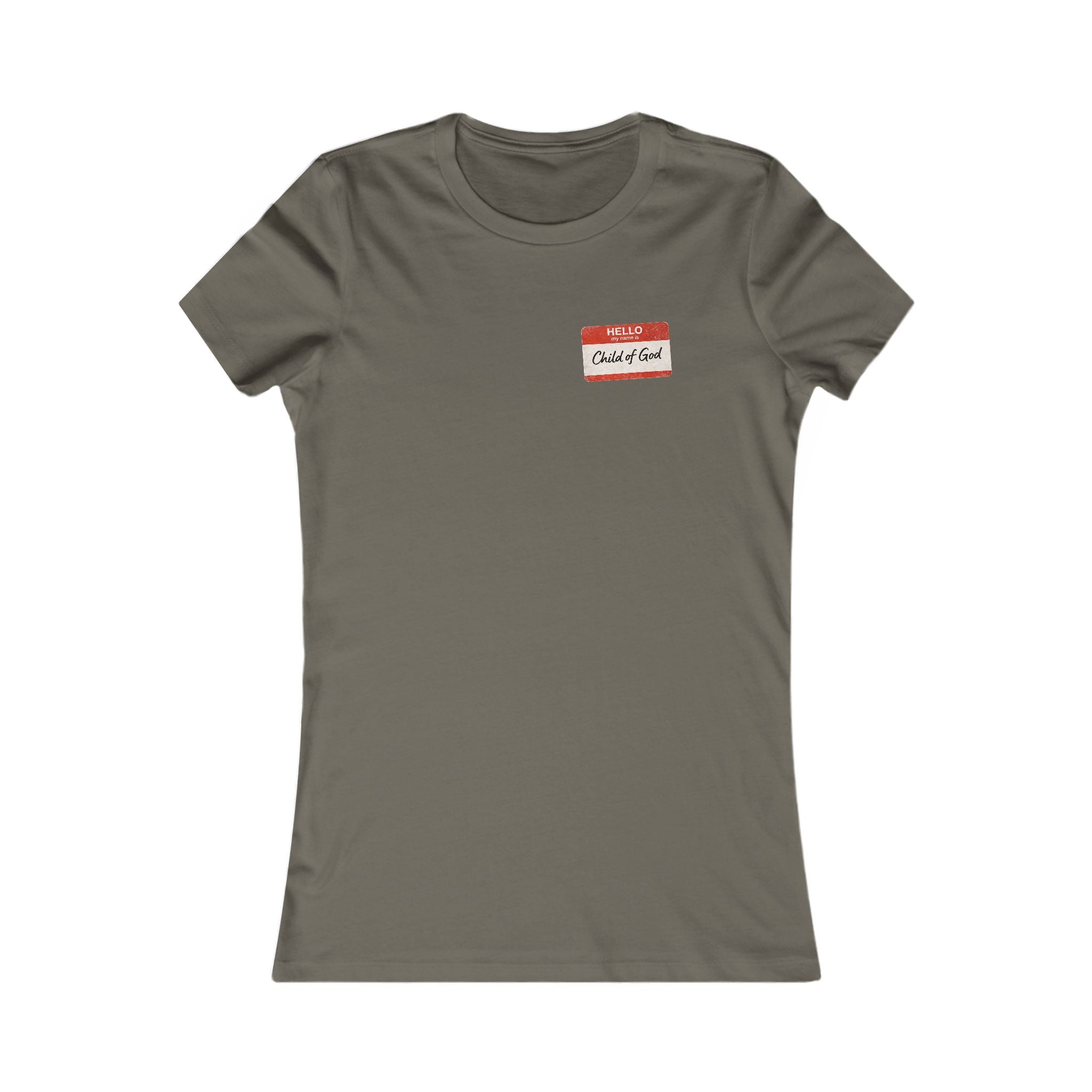 Women's Red Letters Matter "Child of God" 1 John 3:1 Women's Tee Bella Canvas