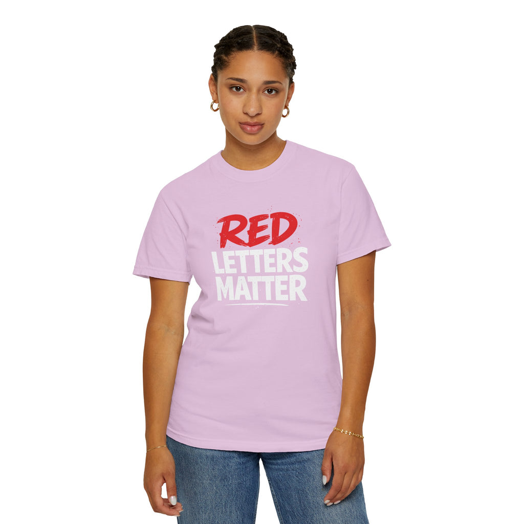 Red Letters Matter - Matthew 5:16 - Inspirational T-Shirt — Unisex Comfort Colors Tee