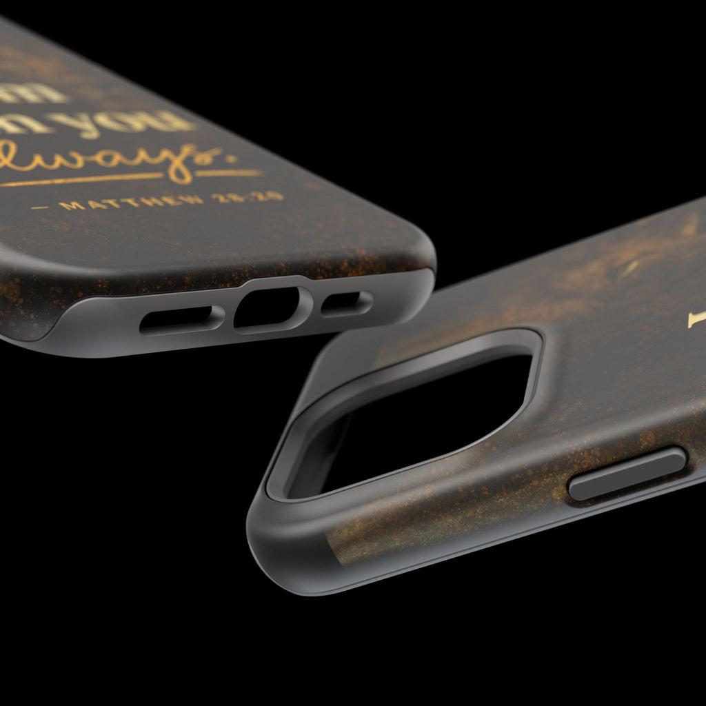 Christian Phone Case — "I Am With You Always" Matthew 28:20 Lion Magnetic Impact Case