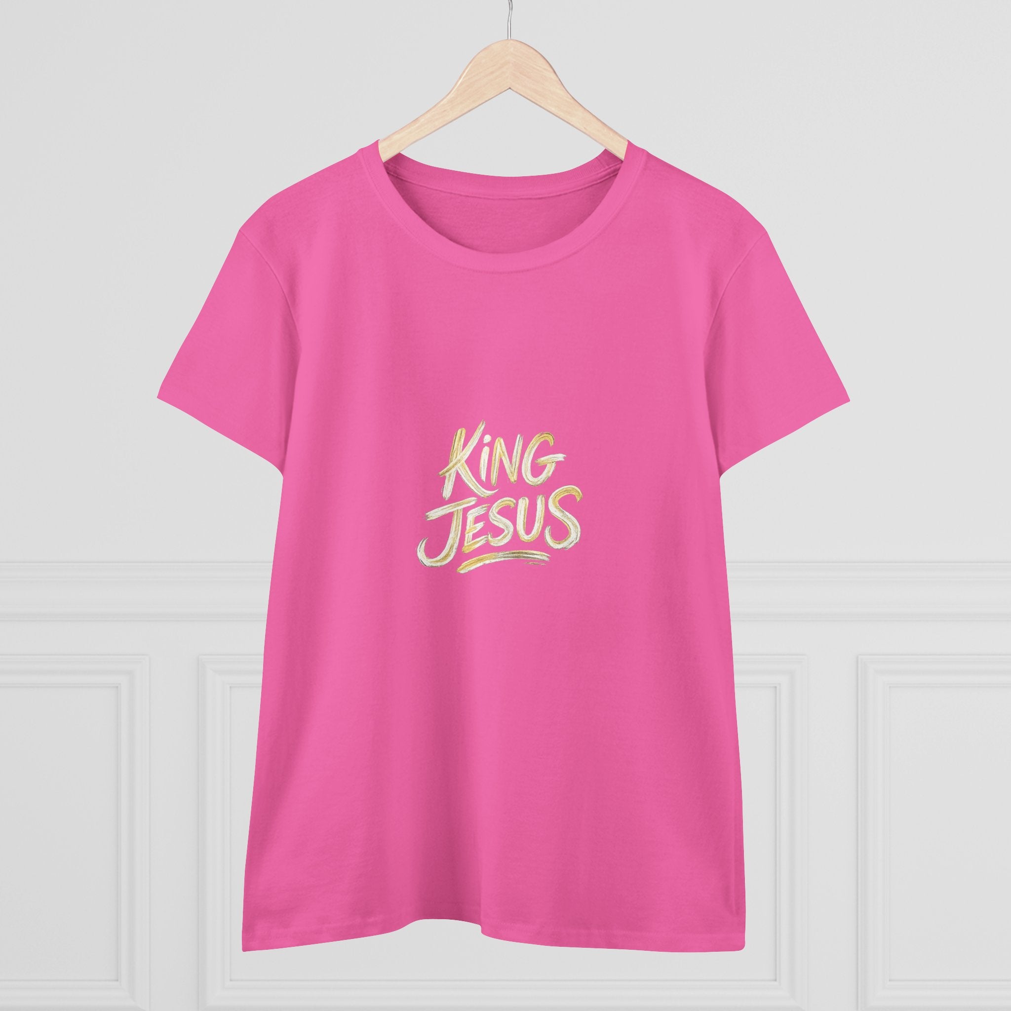 Women's King Jesus T-Shirt — "All Hail King Jesus" Christian Faith Tee