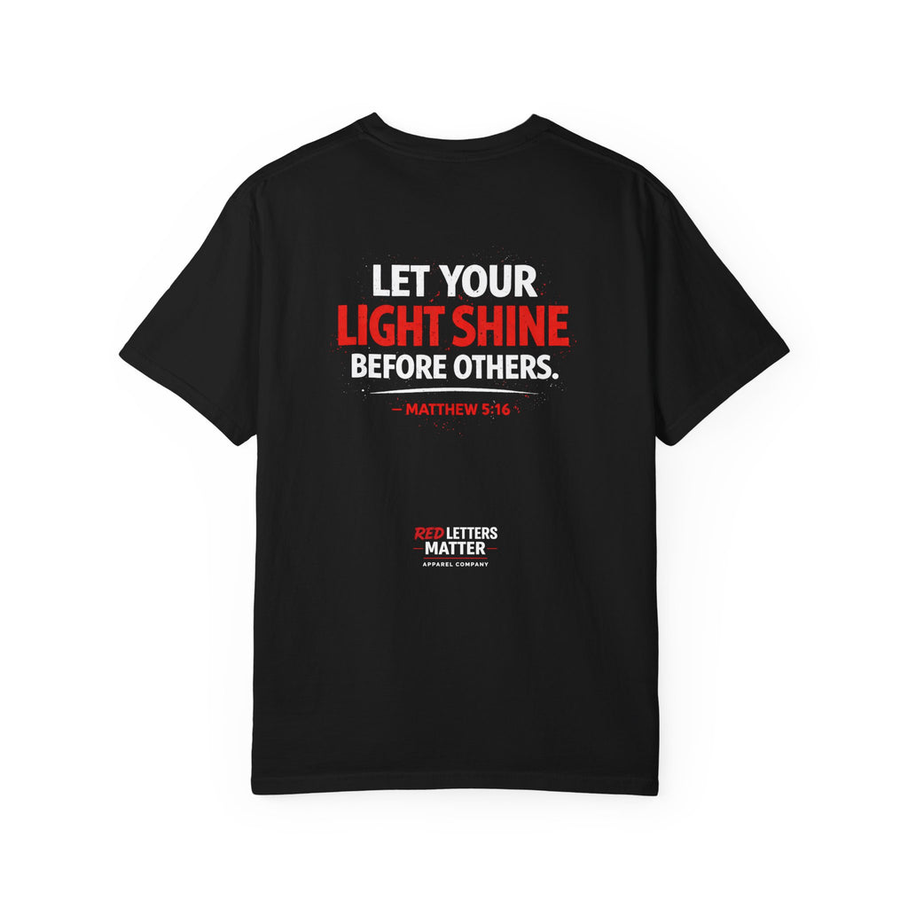 Red Letters Matter - Matthew 5:16 - Inspirational T-Shirt — Unisex Comfort Colors Tee