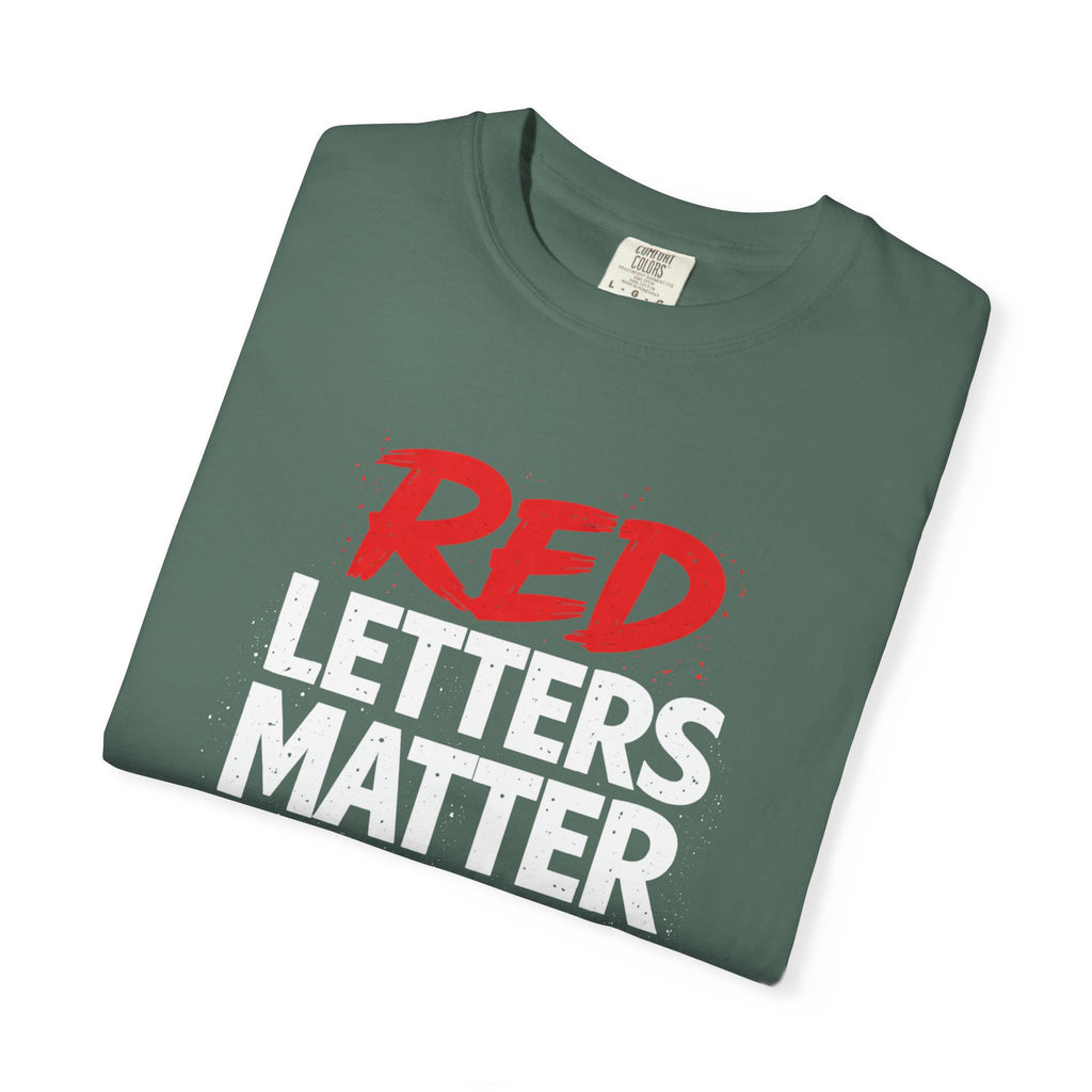 Red Letters Matter - Matthew 5:16 - Inspirational T-Shirt — Unisex Comfort Colors Tee