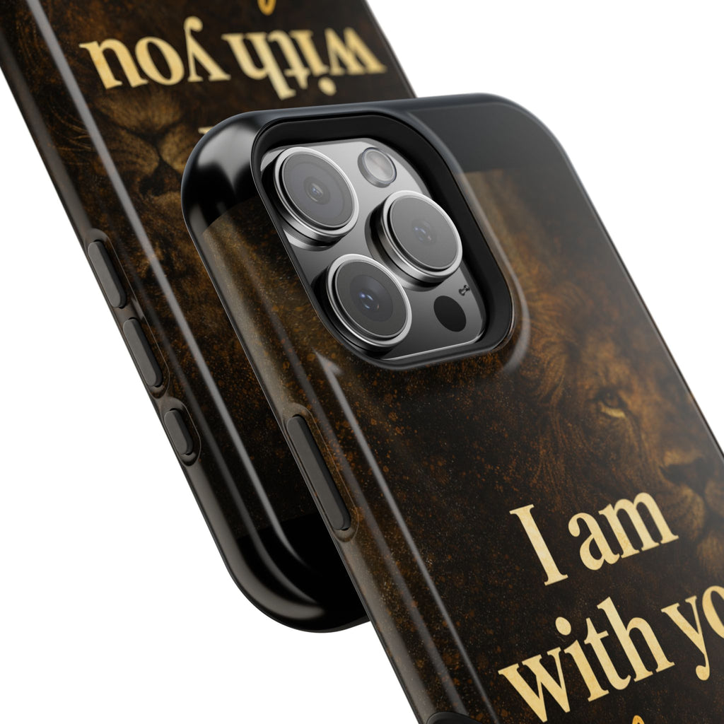 Christian Phone Case — "I Am With You Always" Matthew 28:20 Lion Magnetic Impact Case