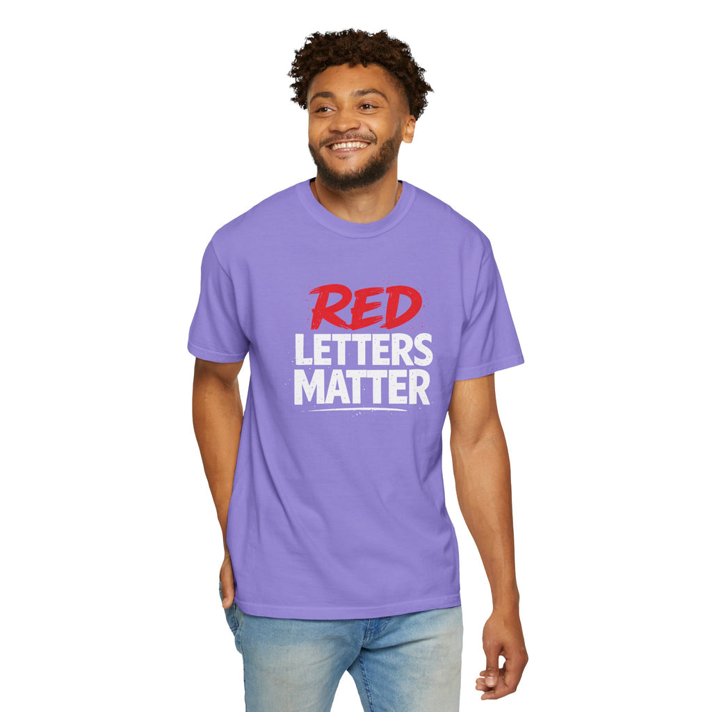 Red Letters Matter - Matthew 5:16 - Inspirational T-Shirt — Unisex Comfort Colors Tee