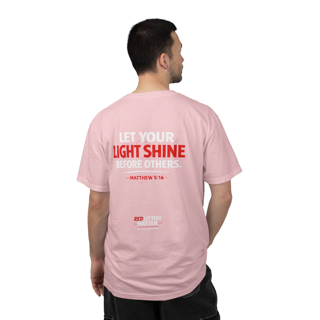 Red Letters Matter - Matthew 5:16 - Inspirational T-Shirt — Unisex Comfort Colors Tee
