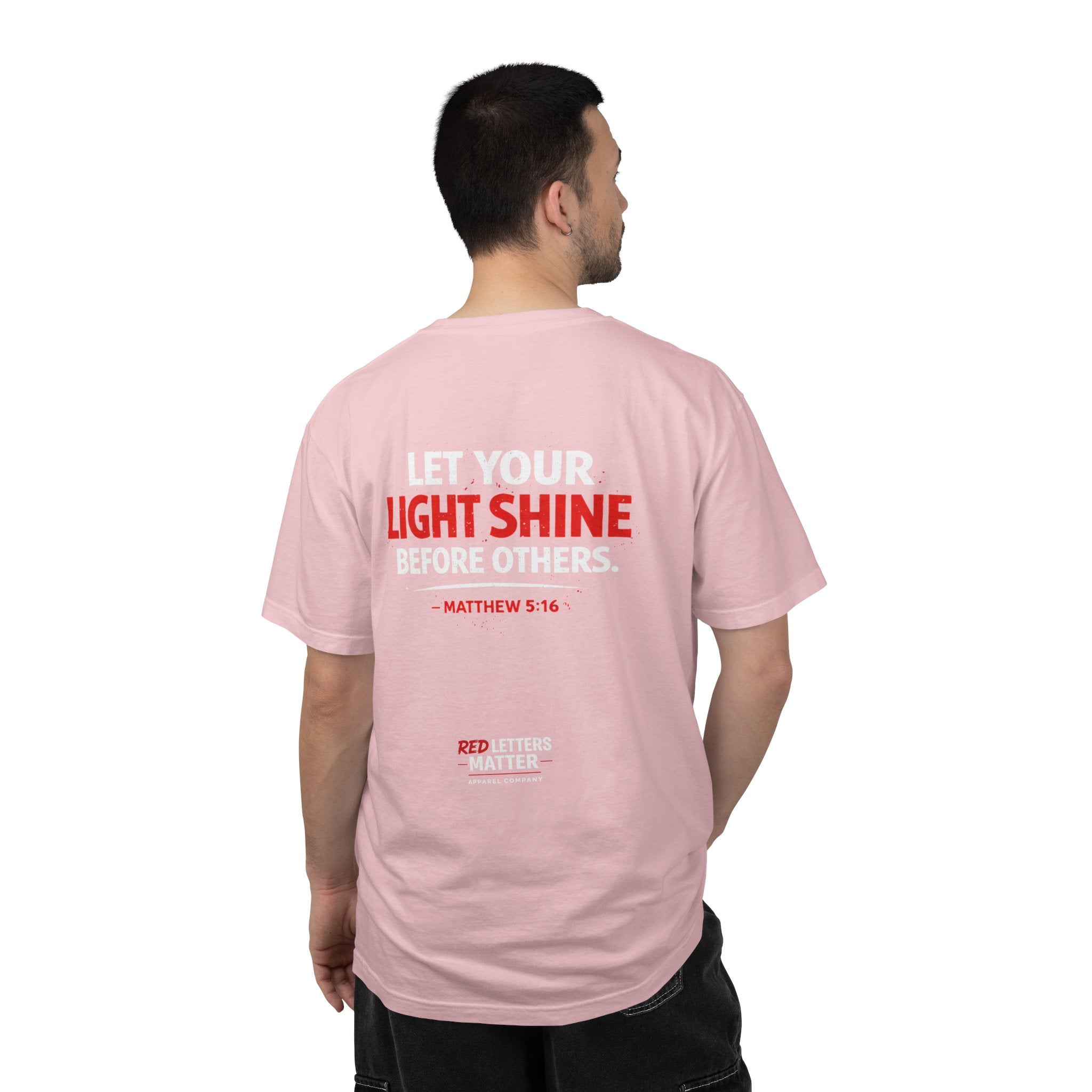 Red Letters Matter - Matthew 5:16 - Inspirational T-Shirt — Unisex Comfort Colors Tee