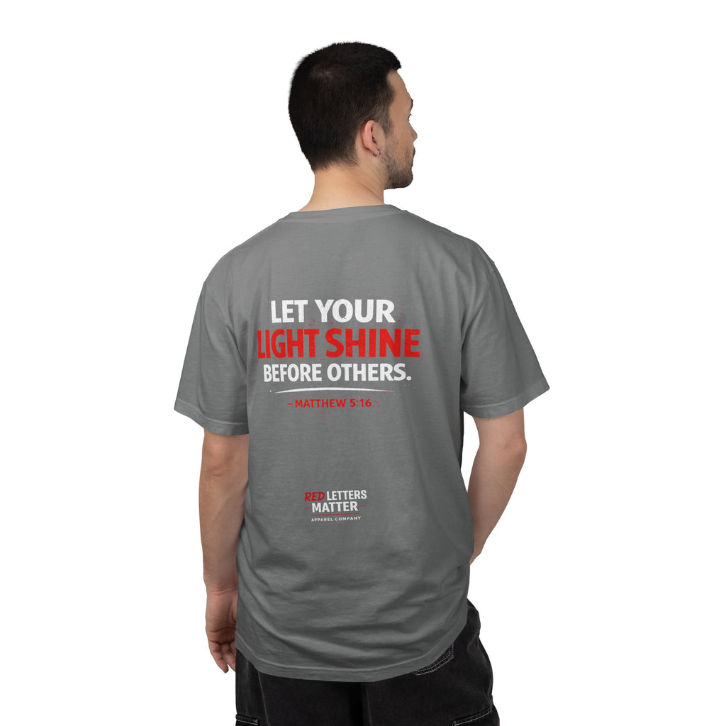 Red Letters Matter - Matthew 5:16 - Inspirational T-Shirt — Unisex Comfort Colors Tee