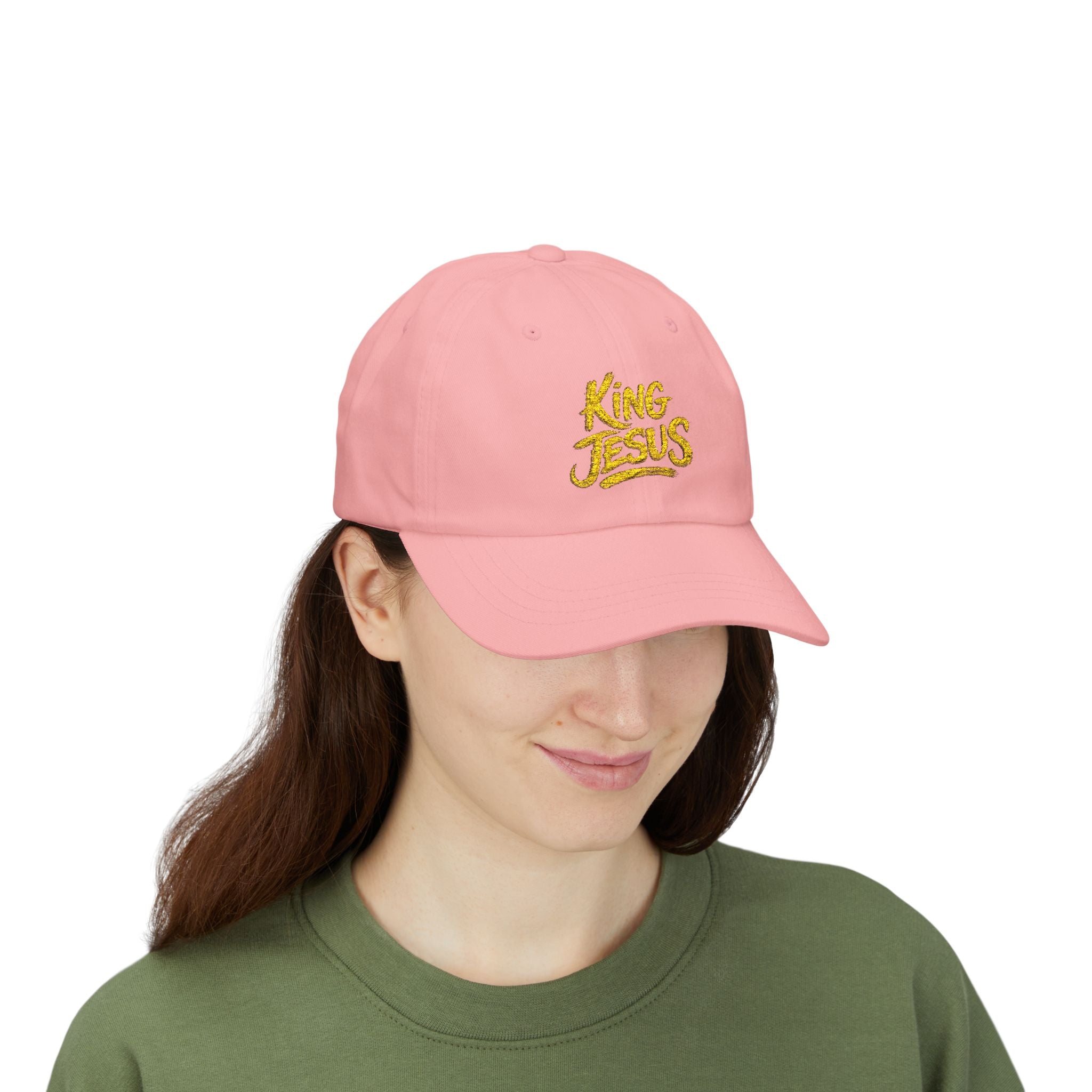 Camo Dad Cap — "King Jesus" Embroidered Christian Baseball Hat