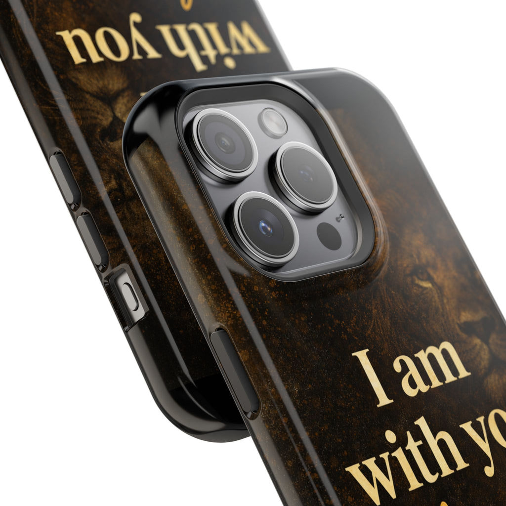 Christian Phone Case — "I Am With You Always" Matthew 28:20 Lion Magnetic Impact Case