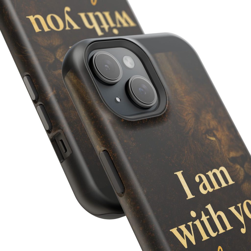 Christian Phone Case — "I Am With You Always" Matthew 28:20 Lion Magnetic Impact Case