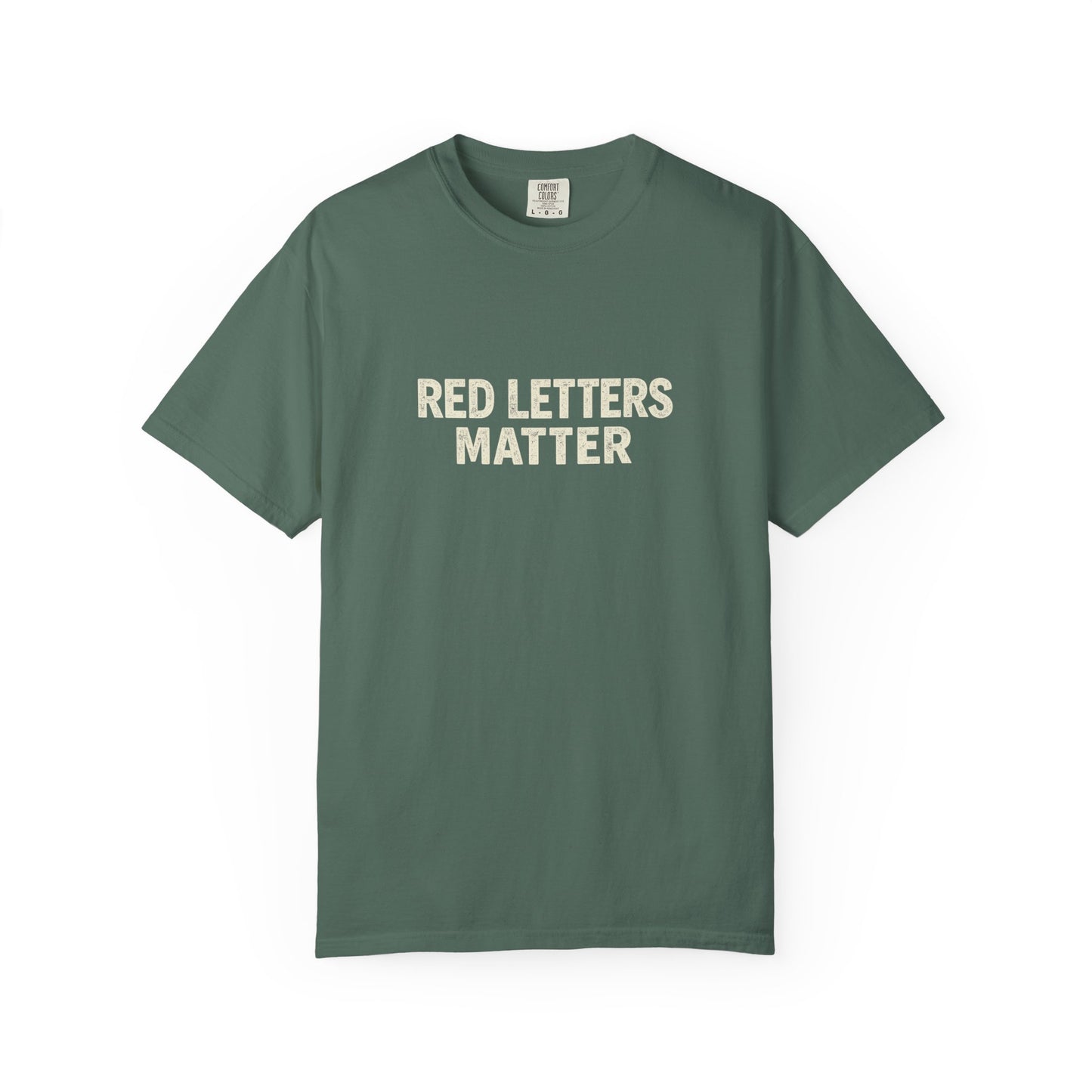 Red Letters Matter T‑Shirt — Matthew 22:39 Christian Faith Tee