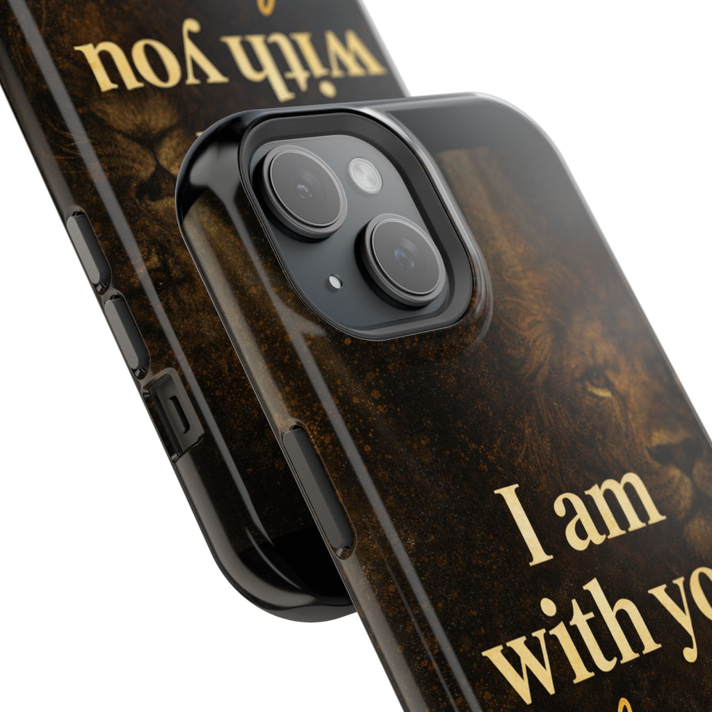 Christian Phone Case — "I Am With You Always" Matthew 28:20 Lion Magnetic Impact Case
