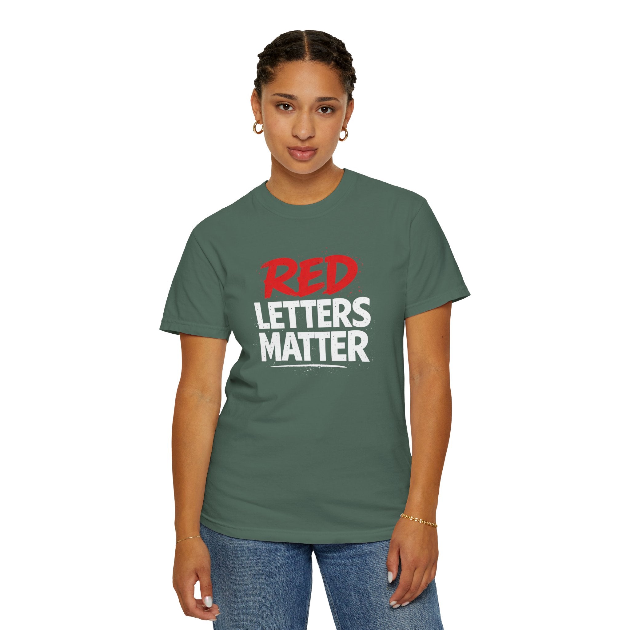 Red Letters Matter - Matthew 5:16 - Inspirational T-Shirt — Unisex Comfort Colors Tee