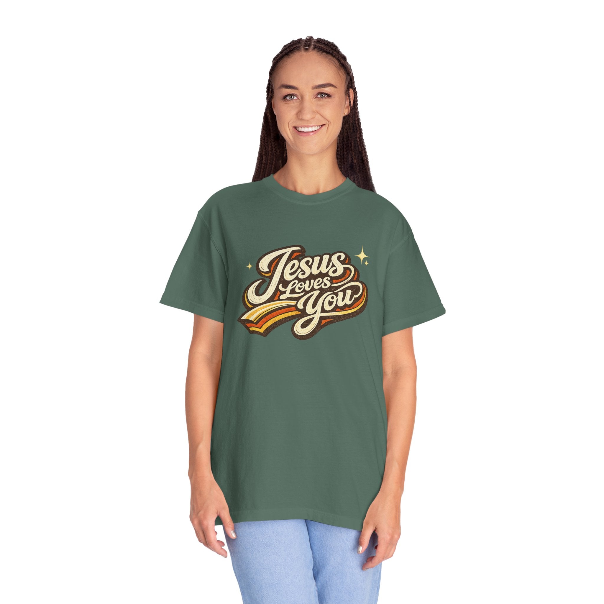 Unisex - Jesus Loves You "Love One Another" Comfort Colors T-Shirt