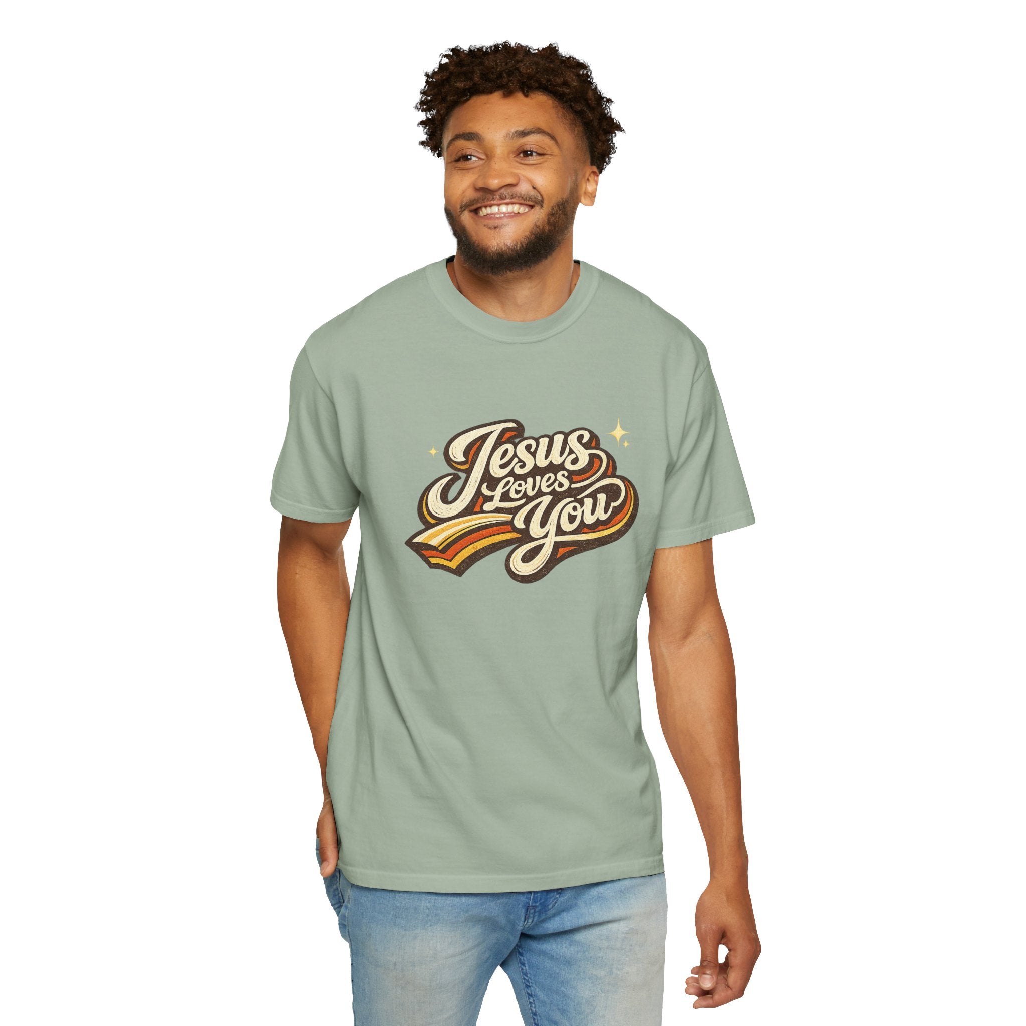 Unisex - Jesus Loves You "Love One Another" Comfort Colors T-Shirt