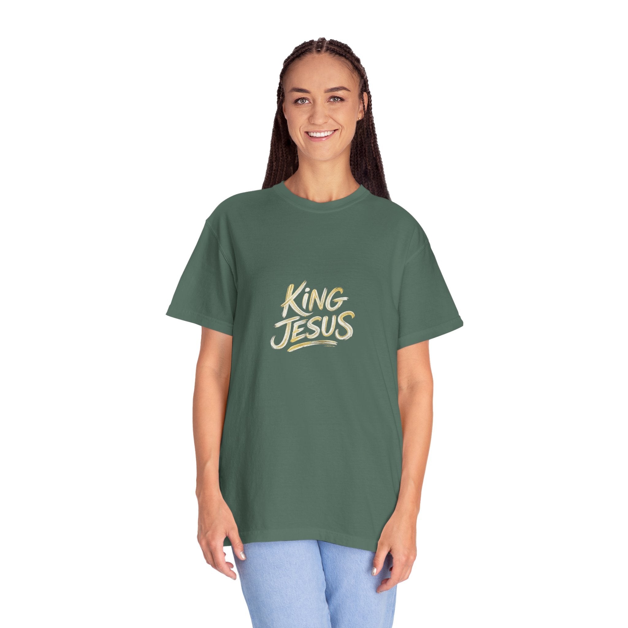 King Jesus T-Shirt — "All Hail King Jesus" - Comfort Colors - Unisex