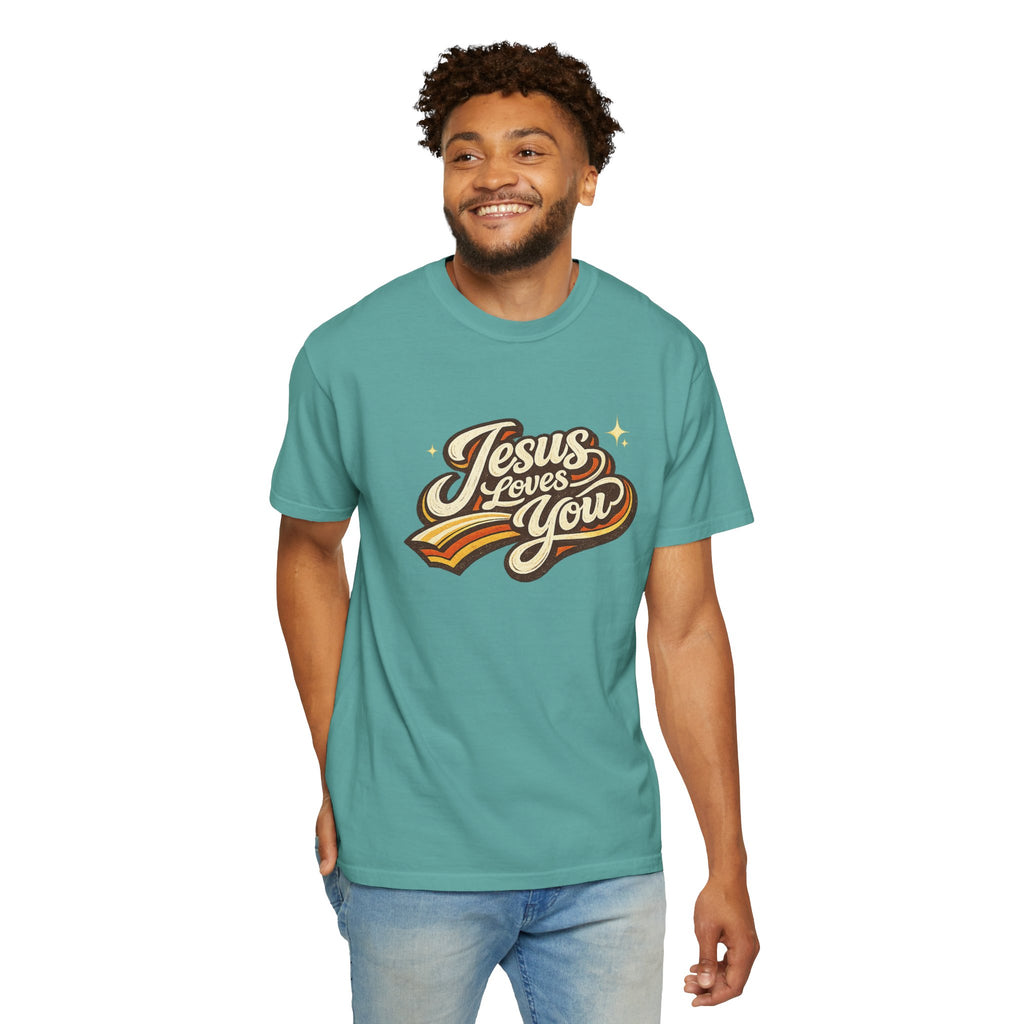 Unisex - Jesus Loves You "Love One Another" Comfort Colors T-Shirt
