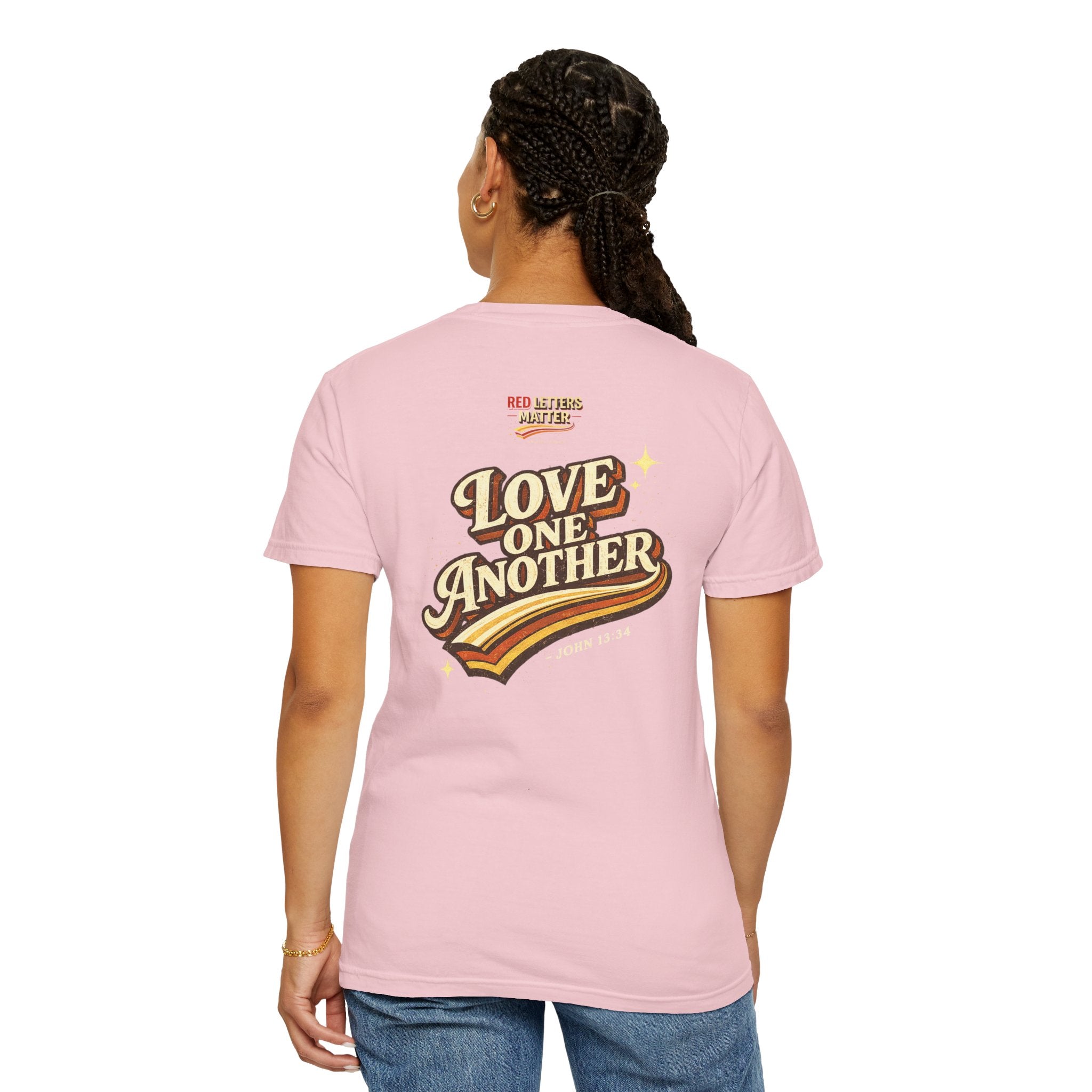 Unisex - Jesus Loves You "Love One Another" Comfort Colors T-Shirt