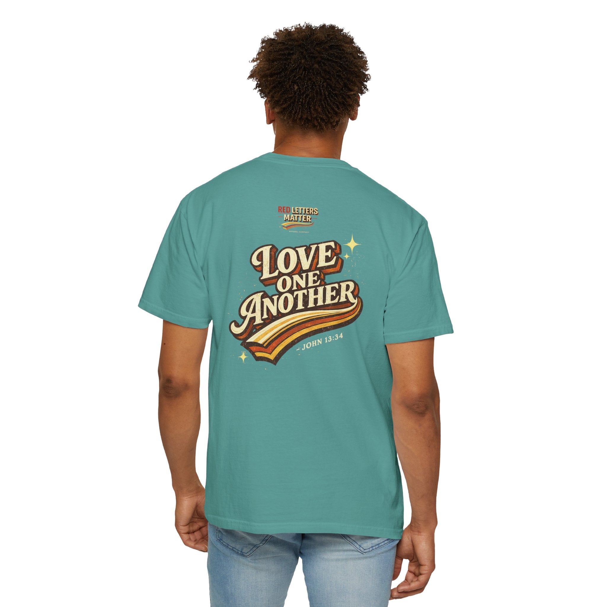Unisex - Jesus Loves You "Love One Another" Comfort Colors T-Shirt