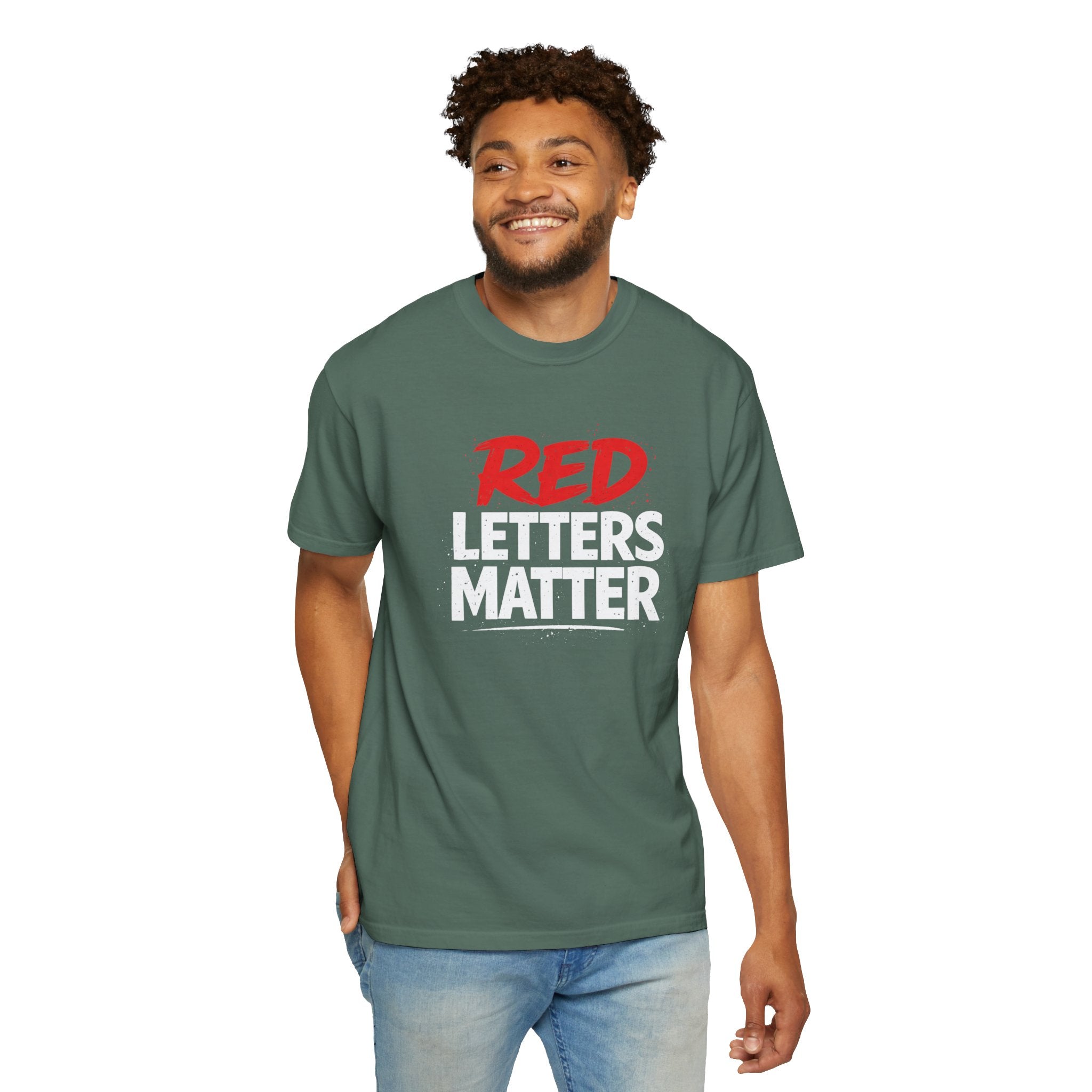 Red Letters Matter - Matthew 5:16 - Inspirational T-Shirt — Unisex Comfort Colors Tee