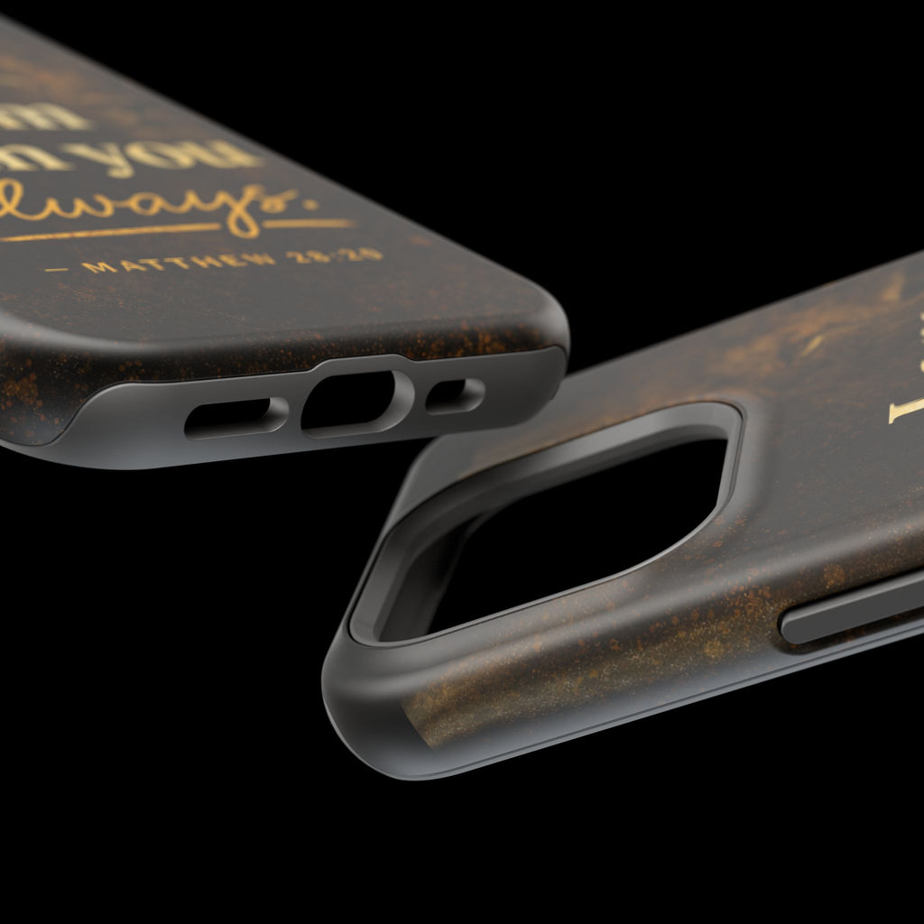 Christian Phone Case — "I Am With You Always" Matthew 28:20 Lion Magnetic Impact Case