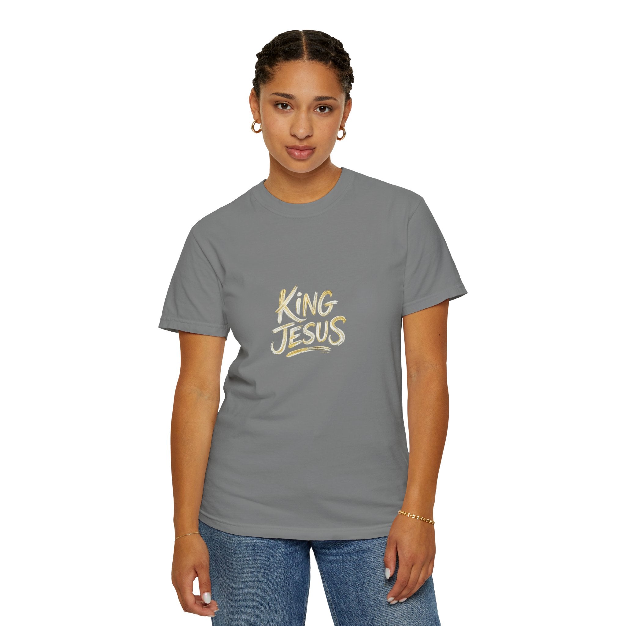 King Jesus T-Shirt — "All Hail King Jesus" - Comfort Colors - Unisex