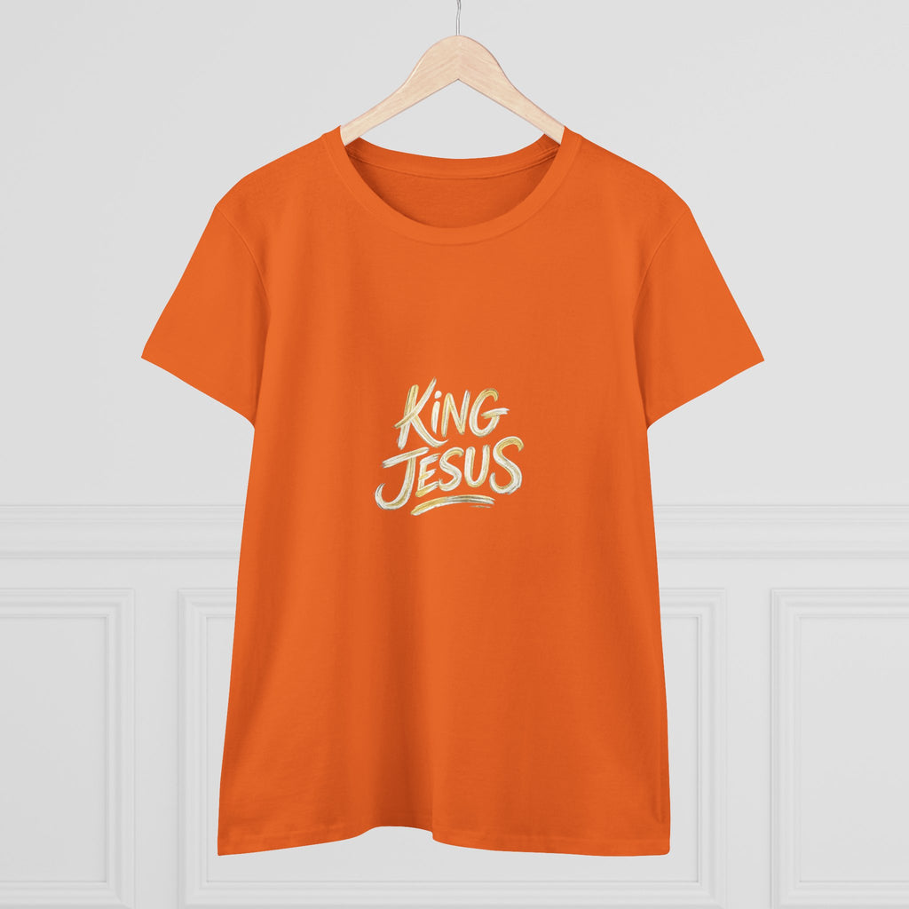 Women's King Jesus T-Shirt — "All Hail King Jesus" Christian Faith Tee