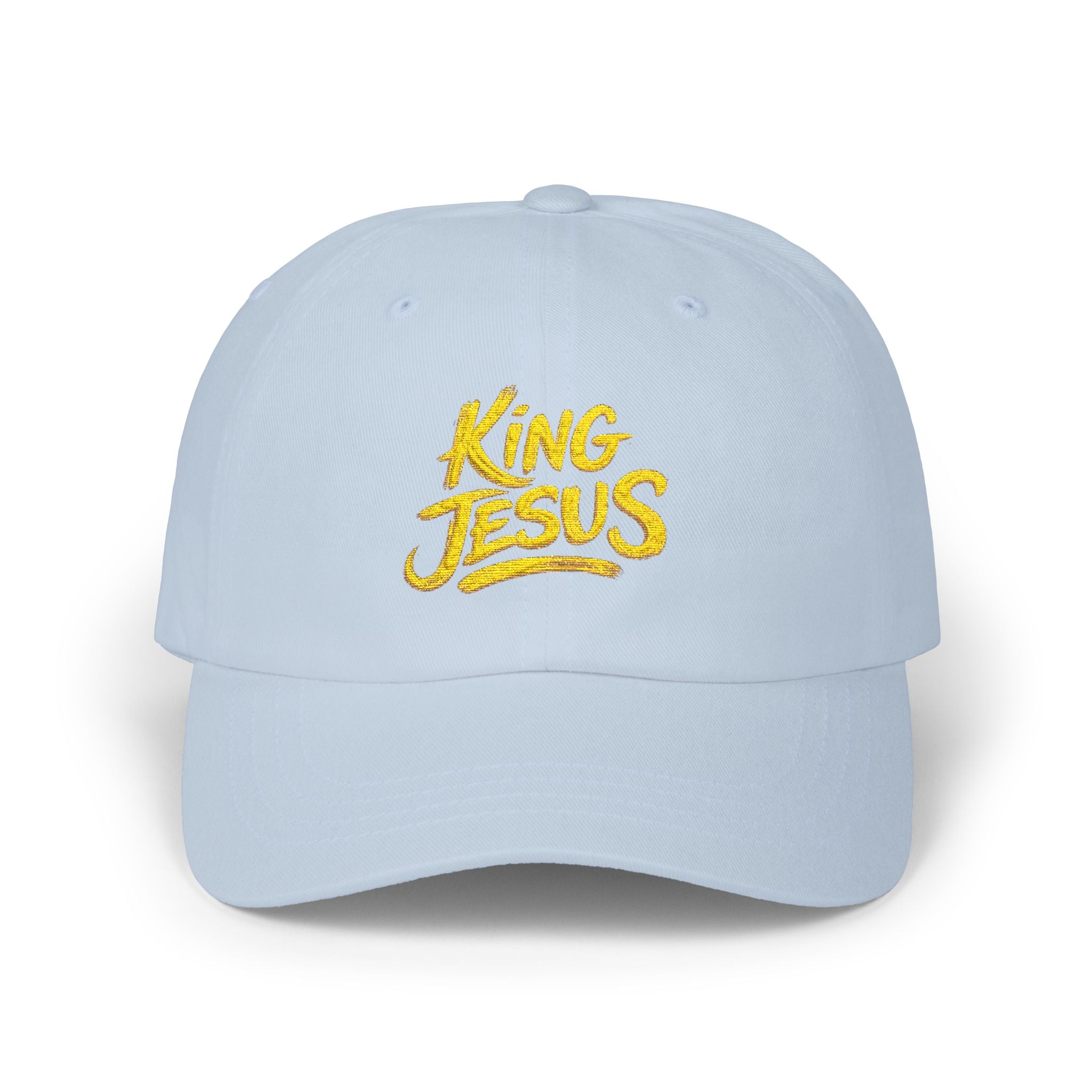 Camo Dad Cap — "King Jesus" Embroidered Christian Baseball Hat
