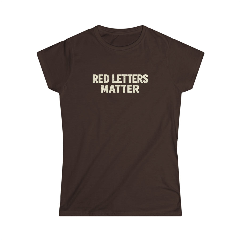 Women's Fit "Red Letters Matter" — Matthew 22:39 Christian - Gildan 64000L T‑Shirt