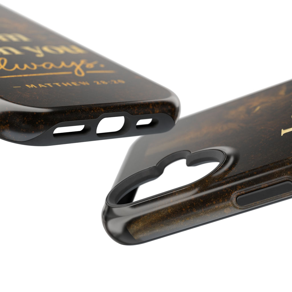 Christian Phone Case — "I Am With You Always" Matthew 28:20 Lion Magnetic Impact Case