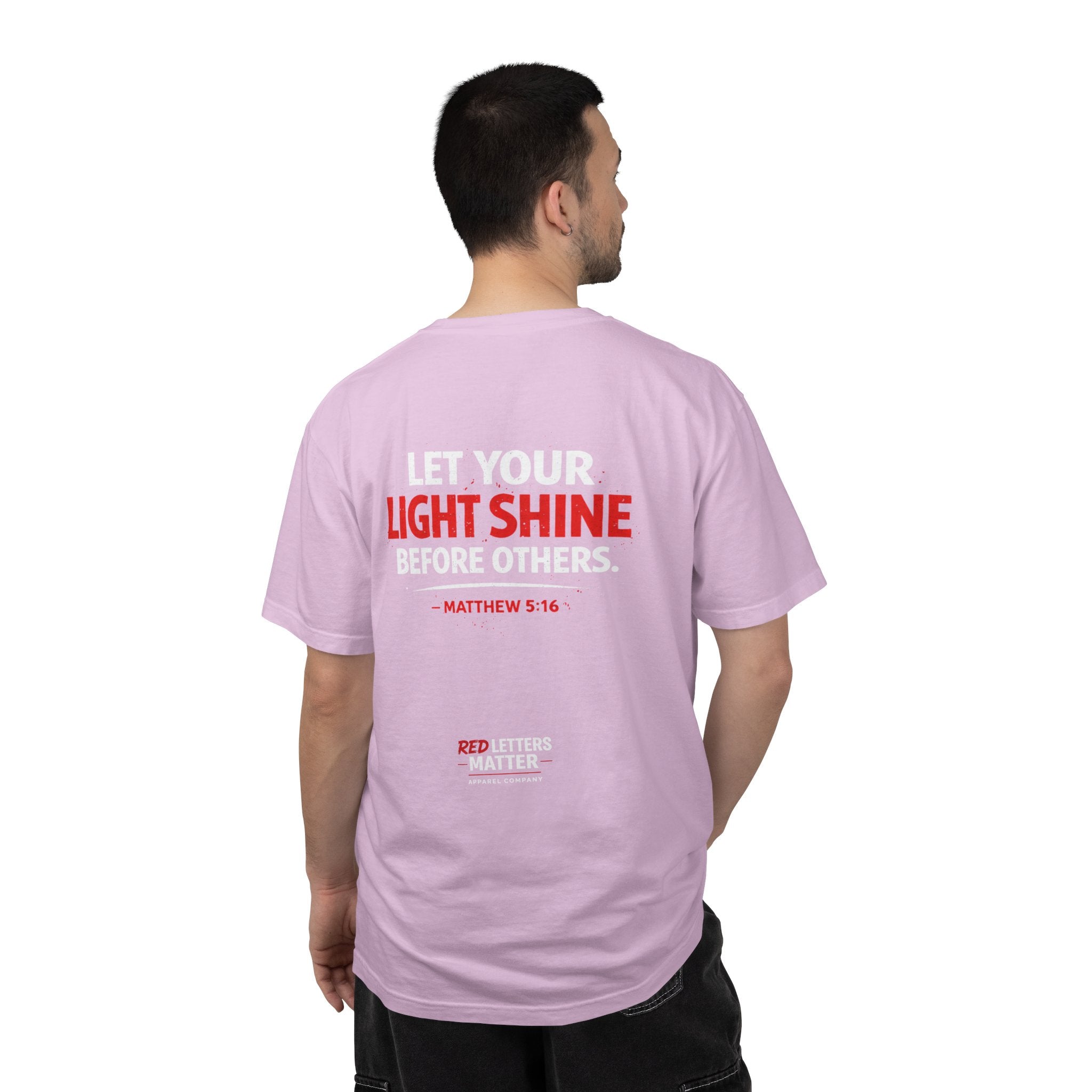 Red Letters Matter - Matthew 5:16 - Inspirational T-Shirt — Unisex Comfort Colors Tee