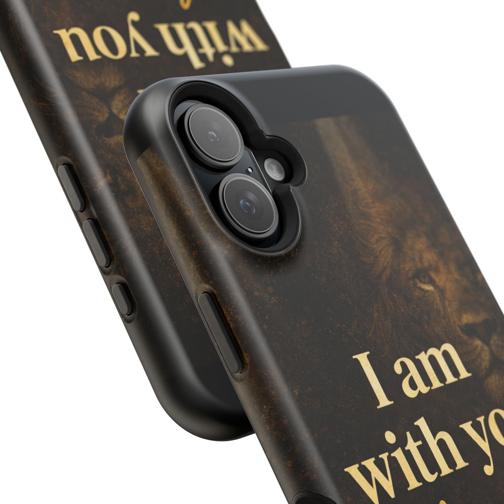 Christian Phone Case — "I Am With You Always" Matthew 28:20 Lion Magnetic Impact Case