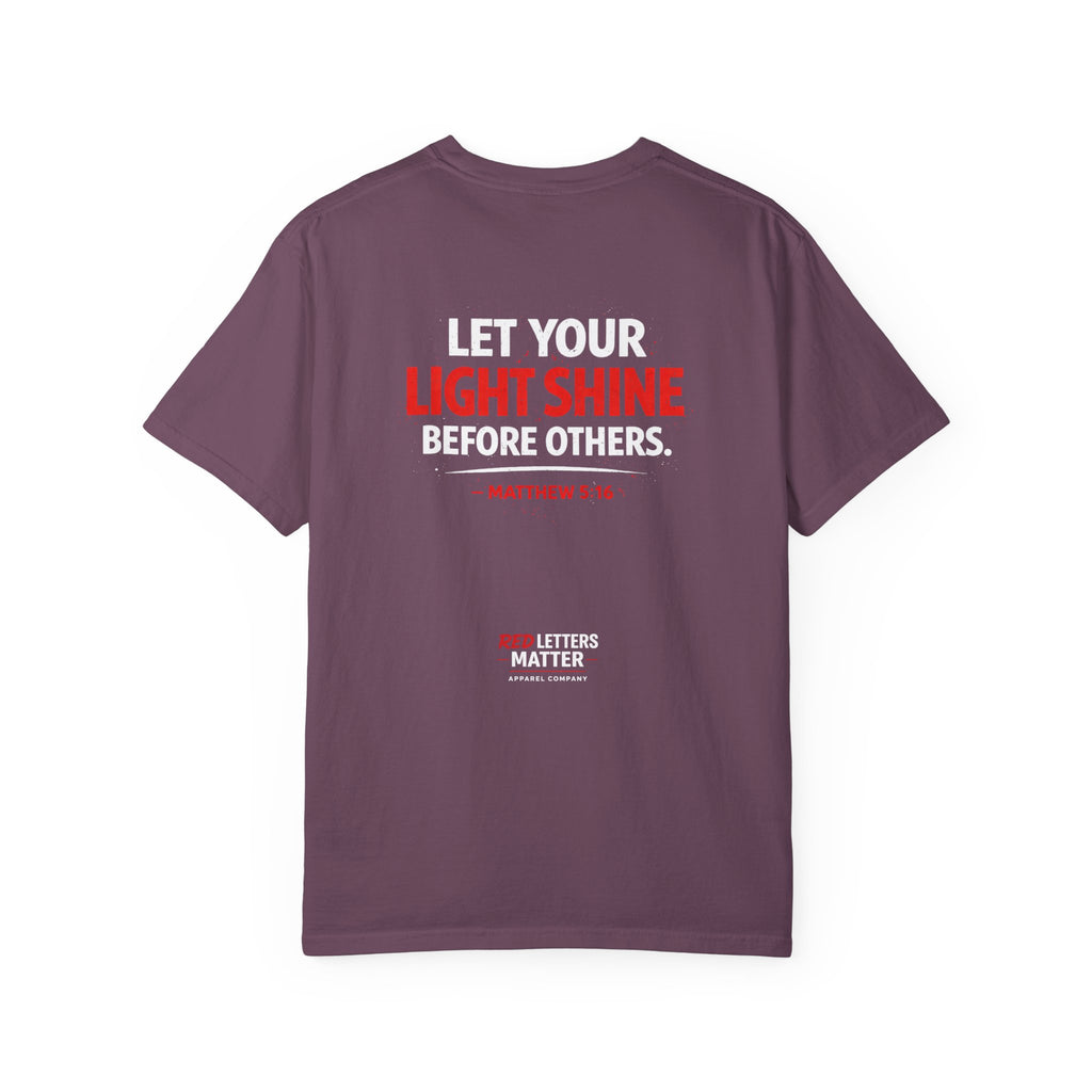 Red Letters Matter - Matthew 5:16 - Inspirational T-Shirt — Unisex Comfort Colors Tee